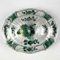 18th Century Italian Majolica Tureen with Cover by Cerreto Sannita Manufacture