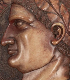 18th Century Italian Marble Relief of Roman Emperor Vespasian