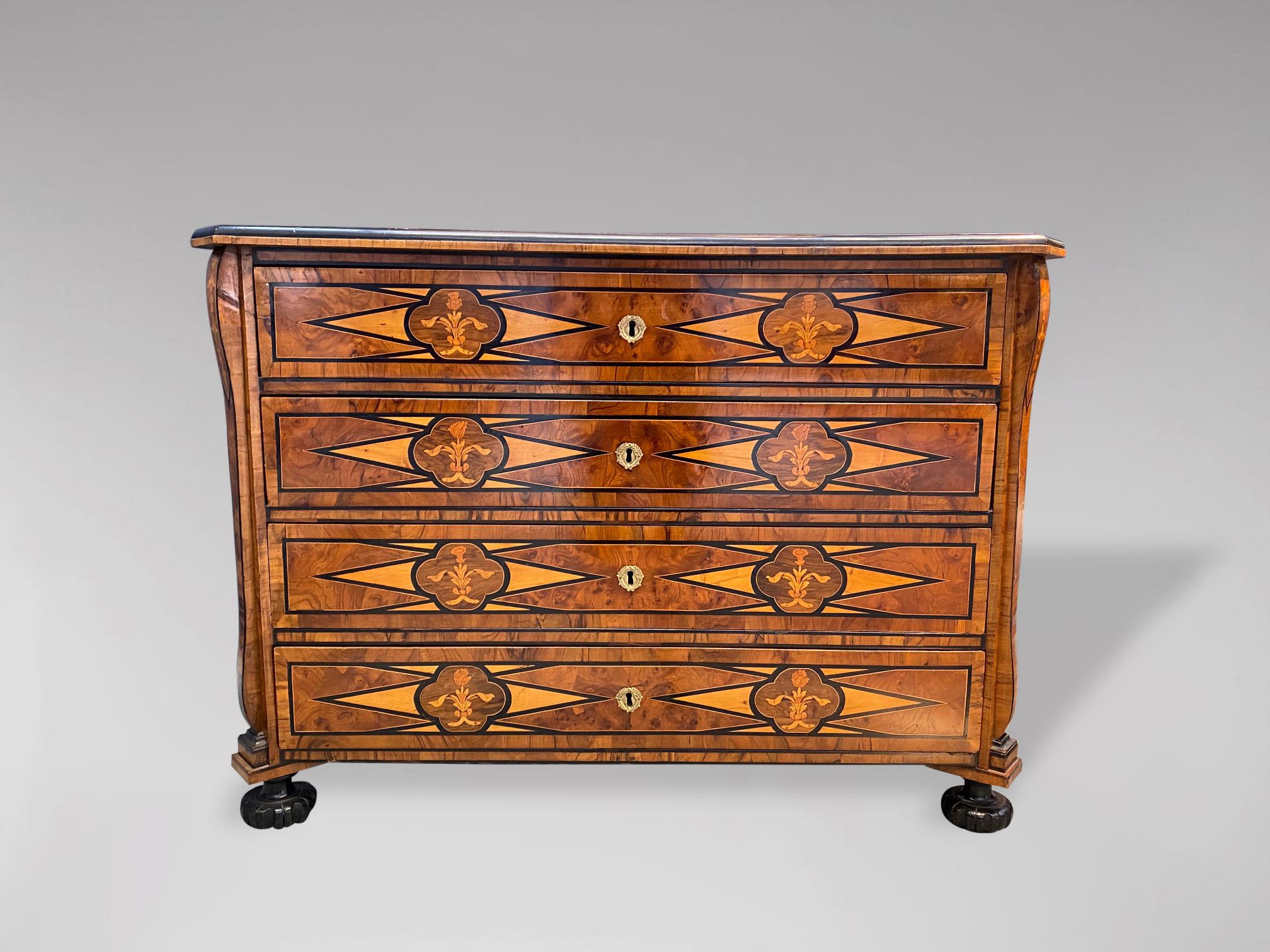 18th Century Italian Marquetry and Inlay Commode In Good Condition In Petworth,West Sussex, GB