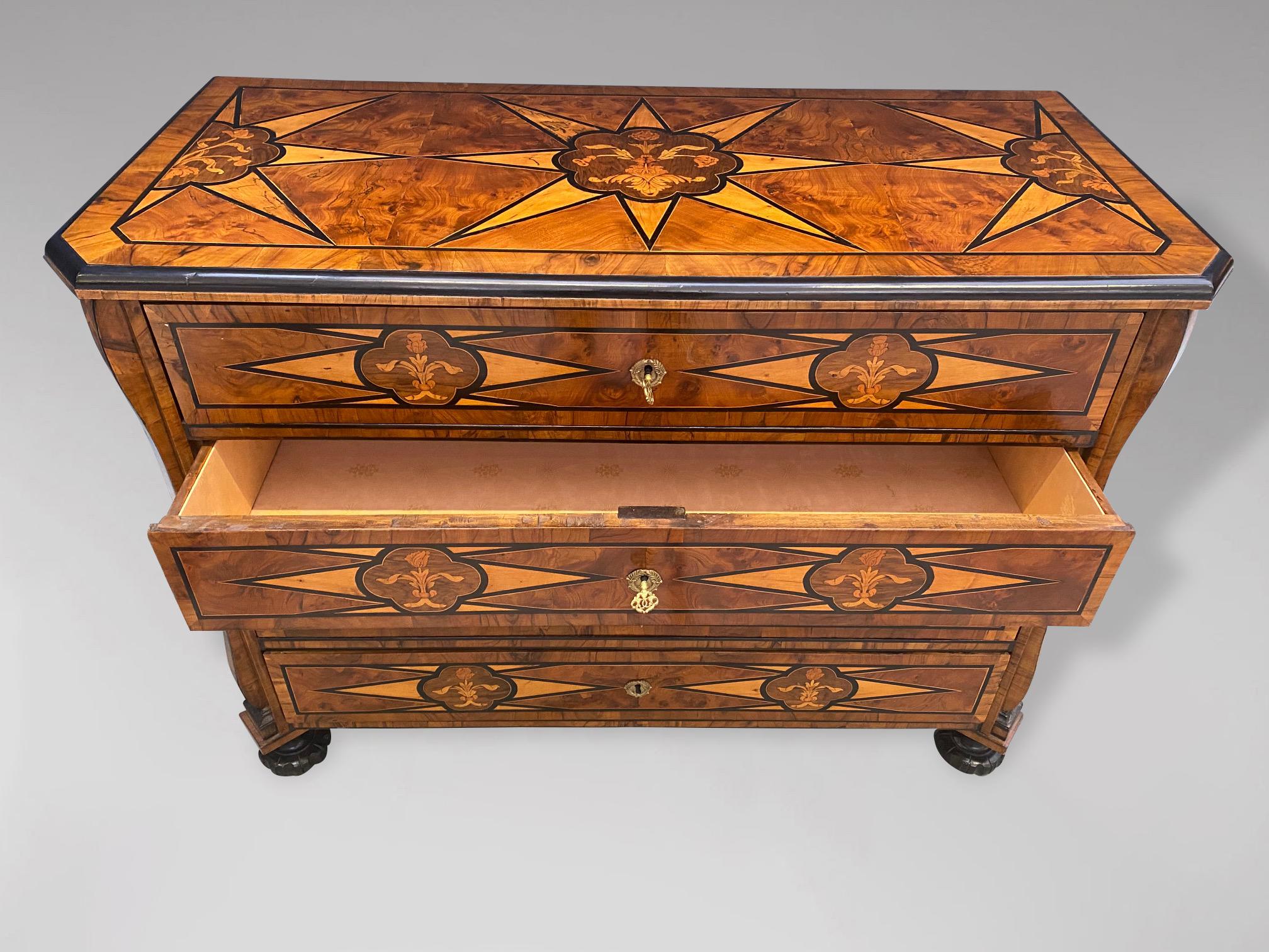 18th Century Italian Marquetry and Inlay Commode 1