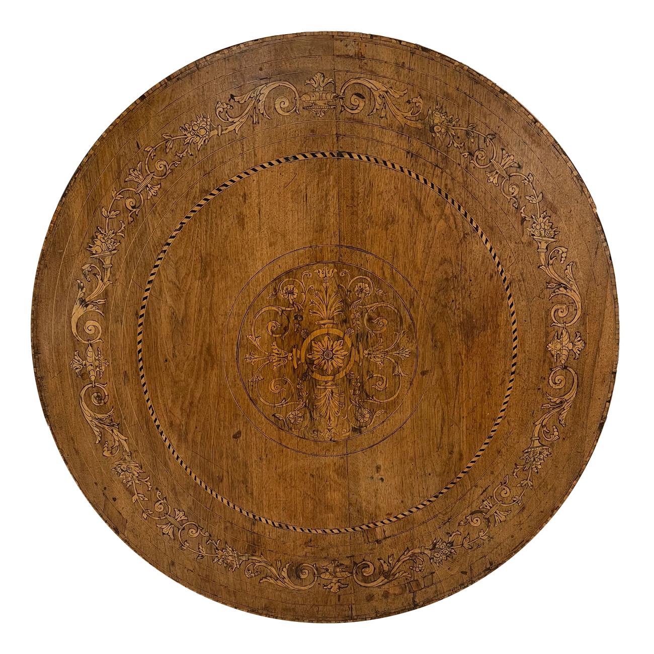  Italian Marquetry Table, 18th Century 4