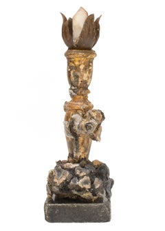 Chandelier Mecca italien du 18ème siècle avec rosettes fantômes en quartz et calcédoine