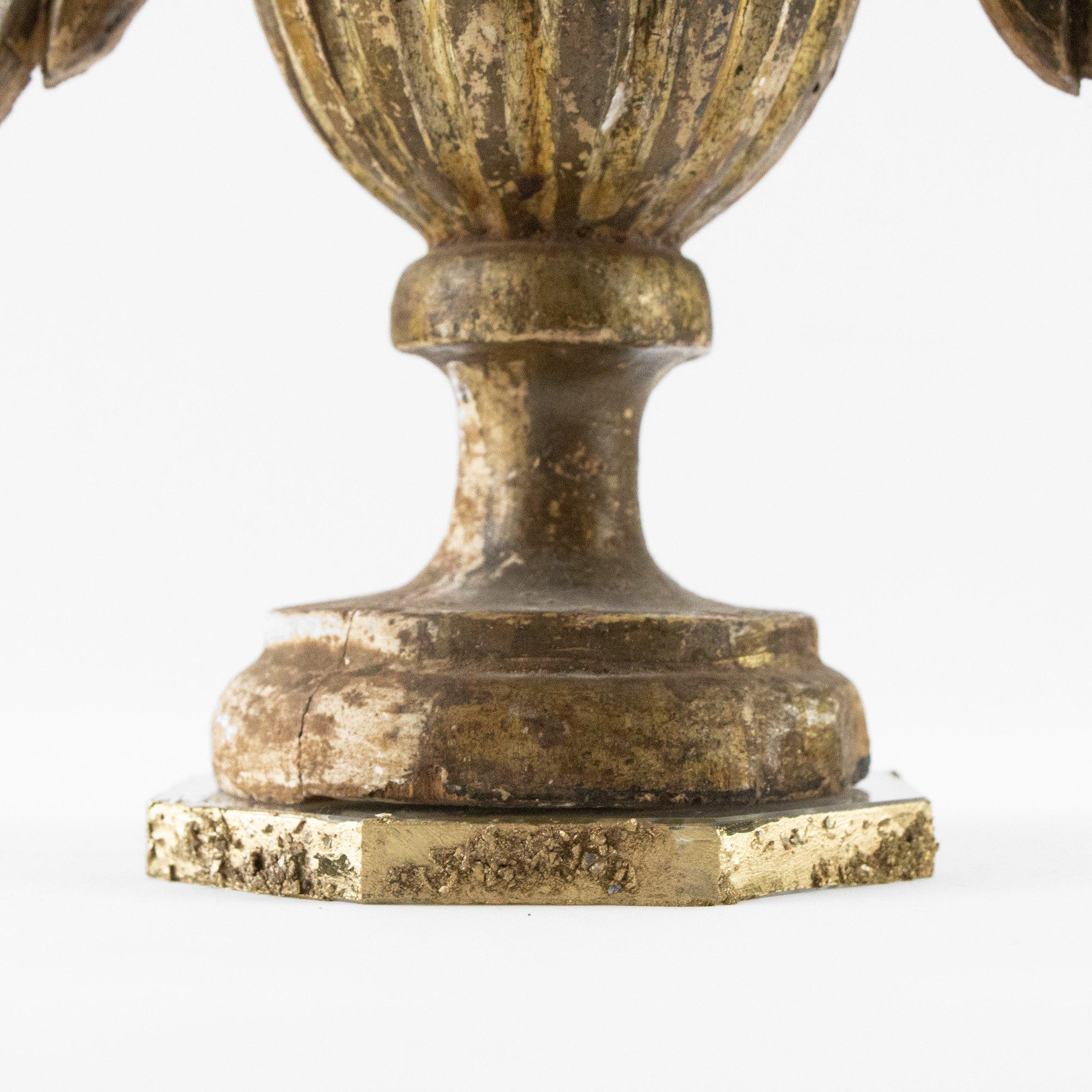 Rococo 18th Century Italian Mecca Vase with Pyrite and Peridot Points For Sale