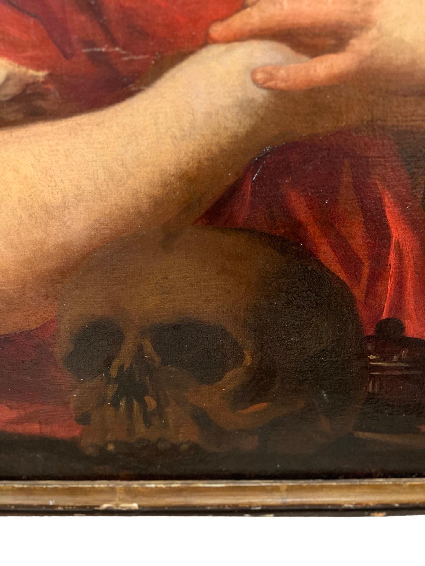 18th Century, Italian 'Memento Mori' Old Master School of Guido Reni For Sale 2