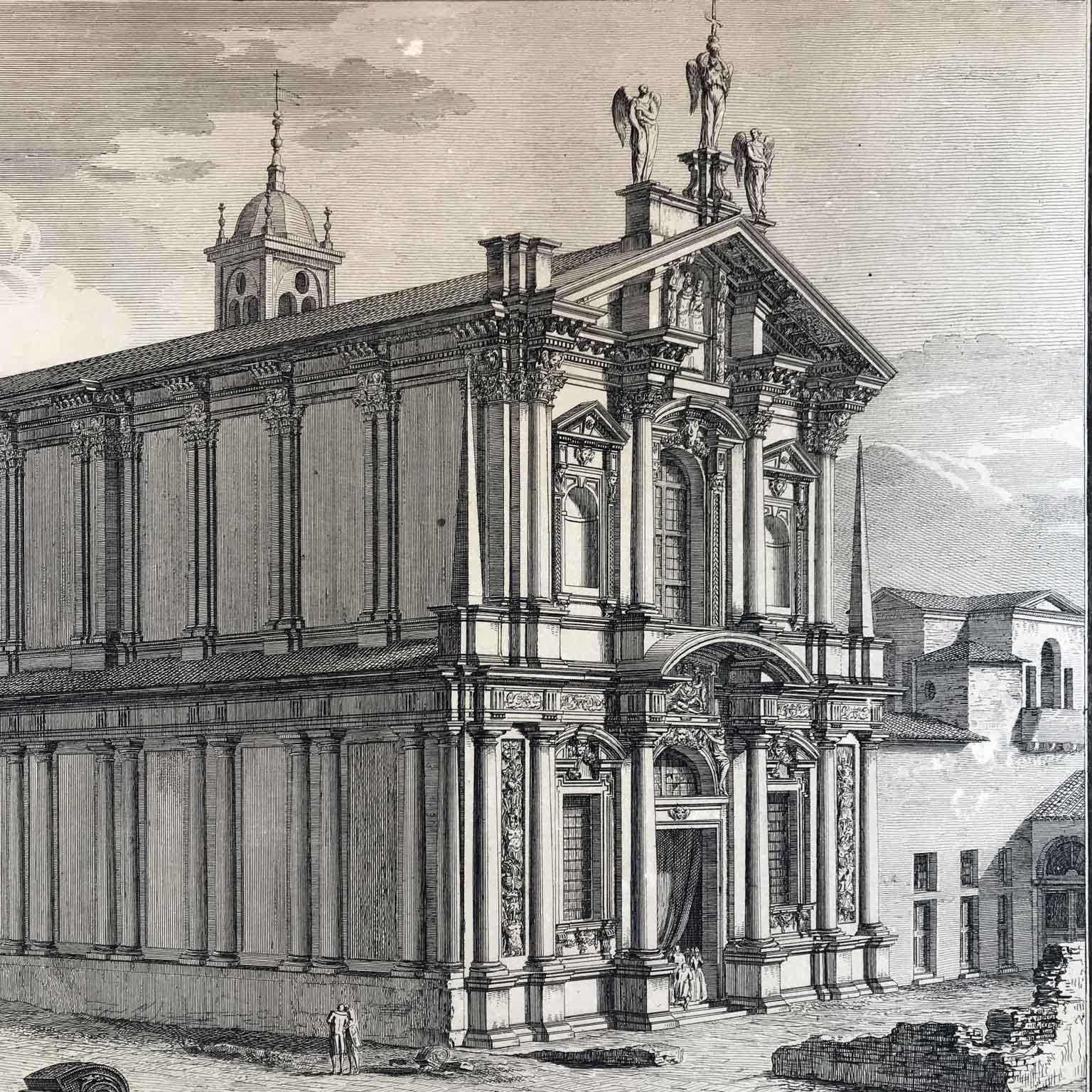 Italienische Mailänder Ansicht aus dem 18. Jahrhundert, Radierung von Aspari Domenico 1788 (Radiert) im Angebot