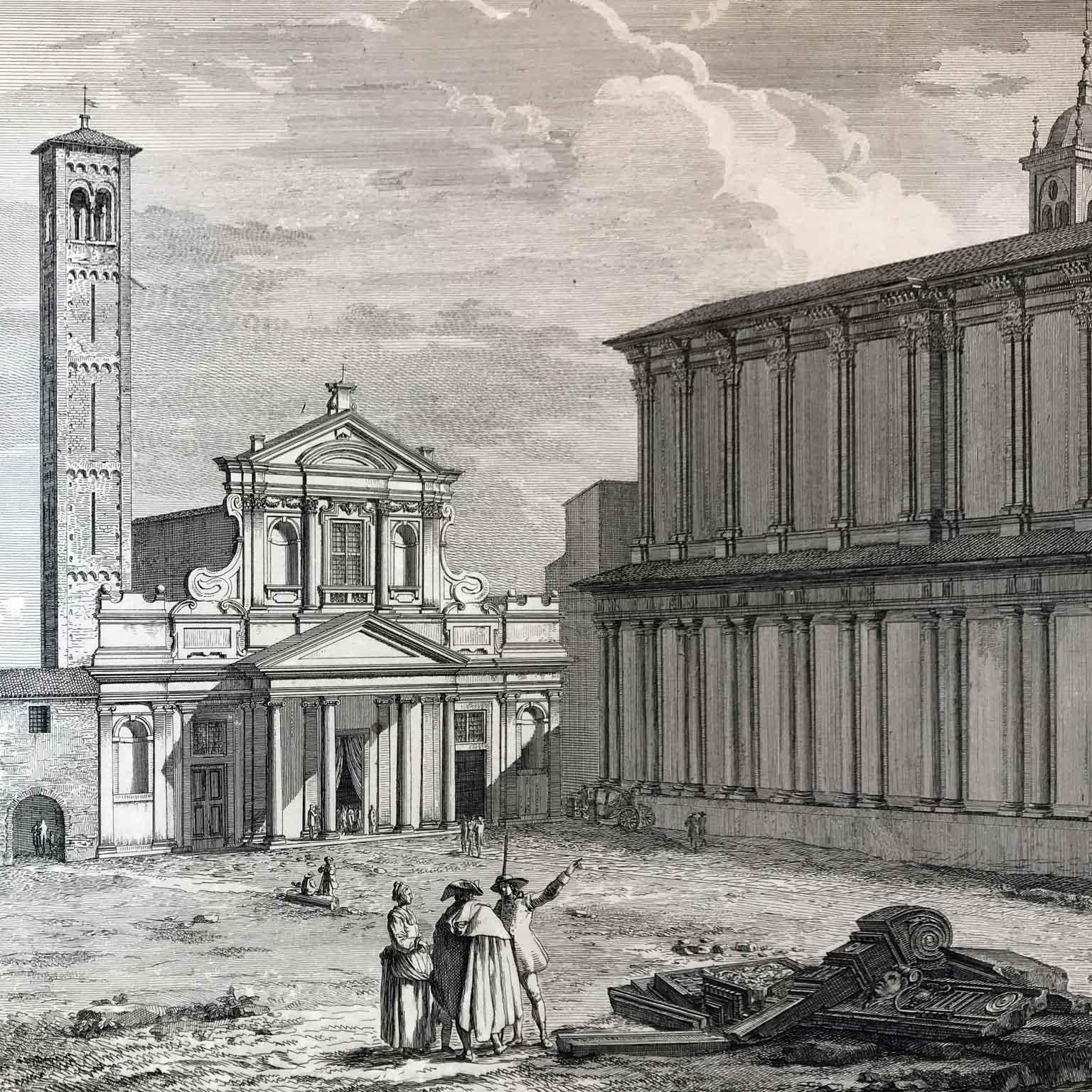 Italienische Mailänder Ansicht aus dem 18. Jahrhundert, Radierung von Aspari Domenico 1788 im Zustand „Gut“ im Angebot in Milan, IT