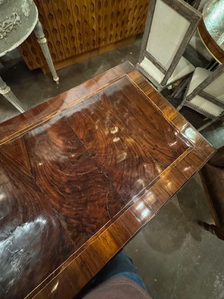 The 18th Century Walnut Italian Neo-Classical Commode is a vintage piece of furniture that exudes elegance and sophistication. This commode features a beautiful inlaid pattern and a classic design that reflects the Neo-Classical style popular in the