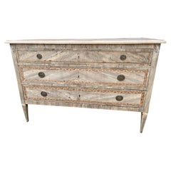 18th Century Italian Neoclassical Bleached Walnut Commode