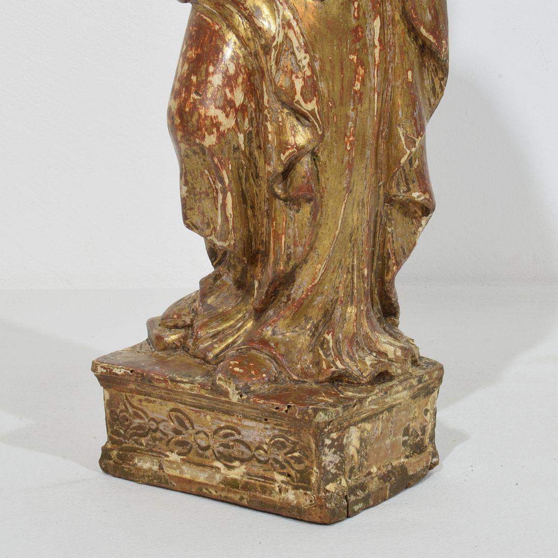 Italienische neoklassizistische geschnitzte Holz Madonna mit Kind aus dem 18. Jahrhundert im Angebot 5