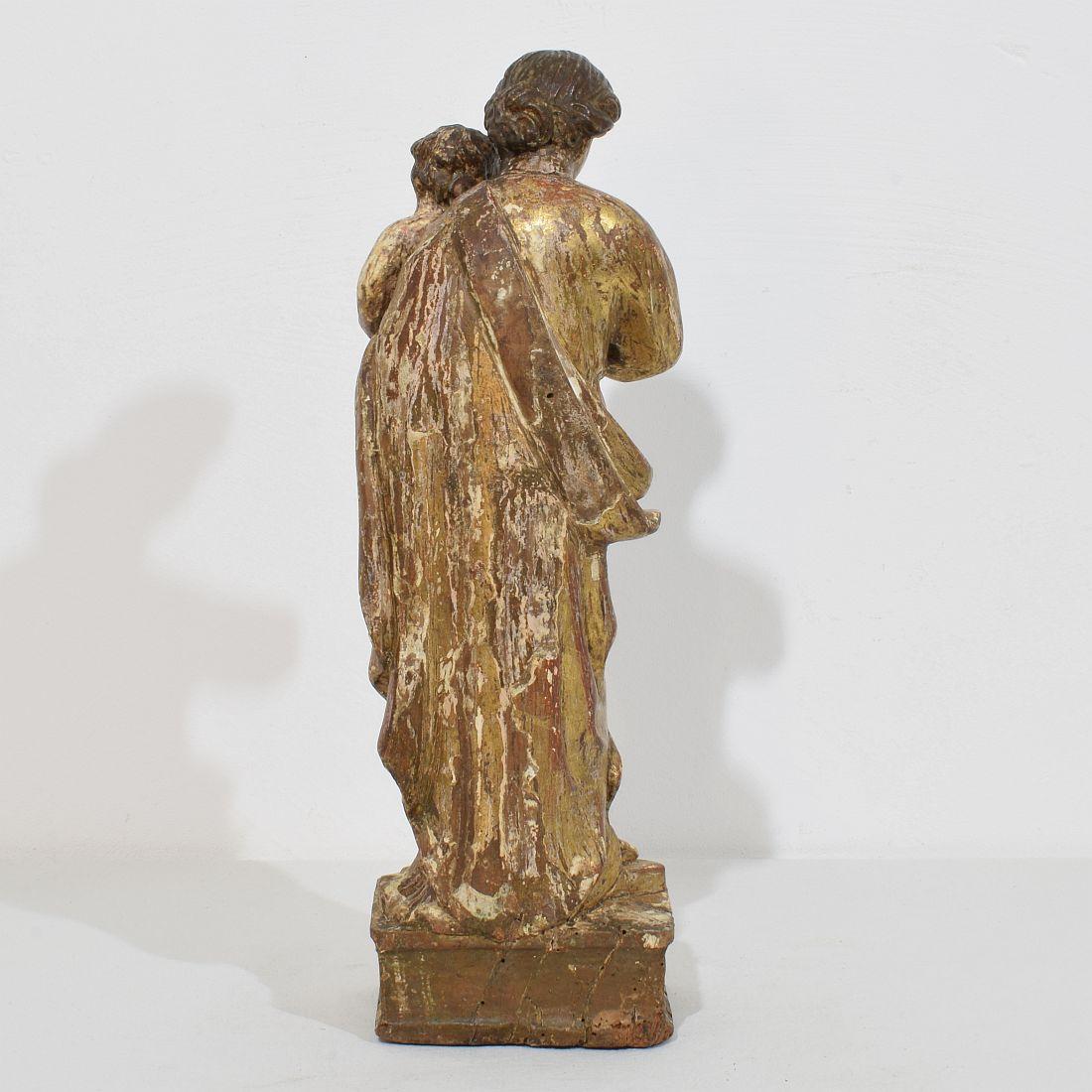Madonna avec enfant néoclassique italienne du 18ème siècle Bon état - En vente à Buisson, FR