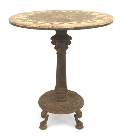 Italian Neo-Classic Geometric Marble End Table