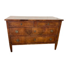 18th Century Italian Neoclassical Commode With Inlay and Veneer