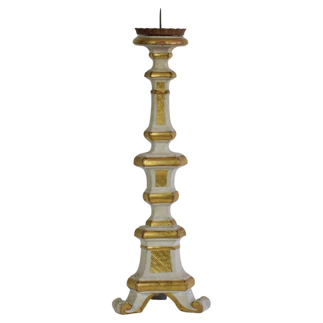 18th Century Italian Neoclassical Giltwood Candleholder
