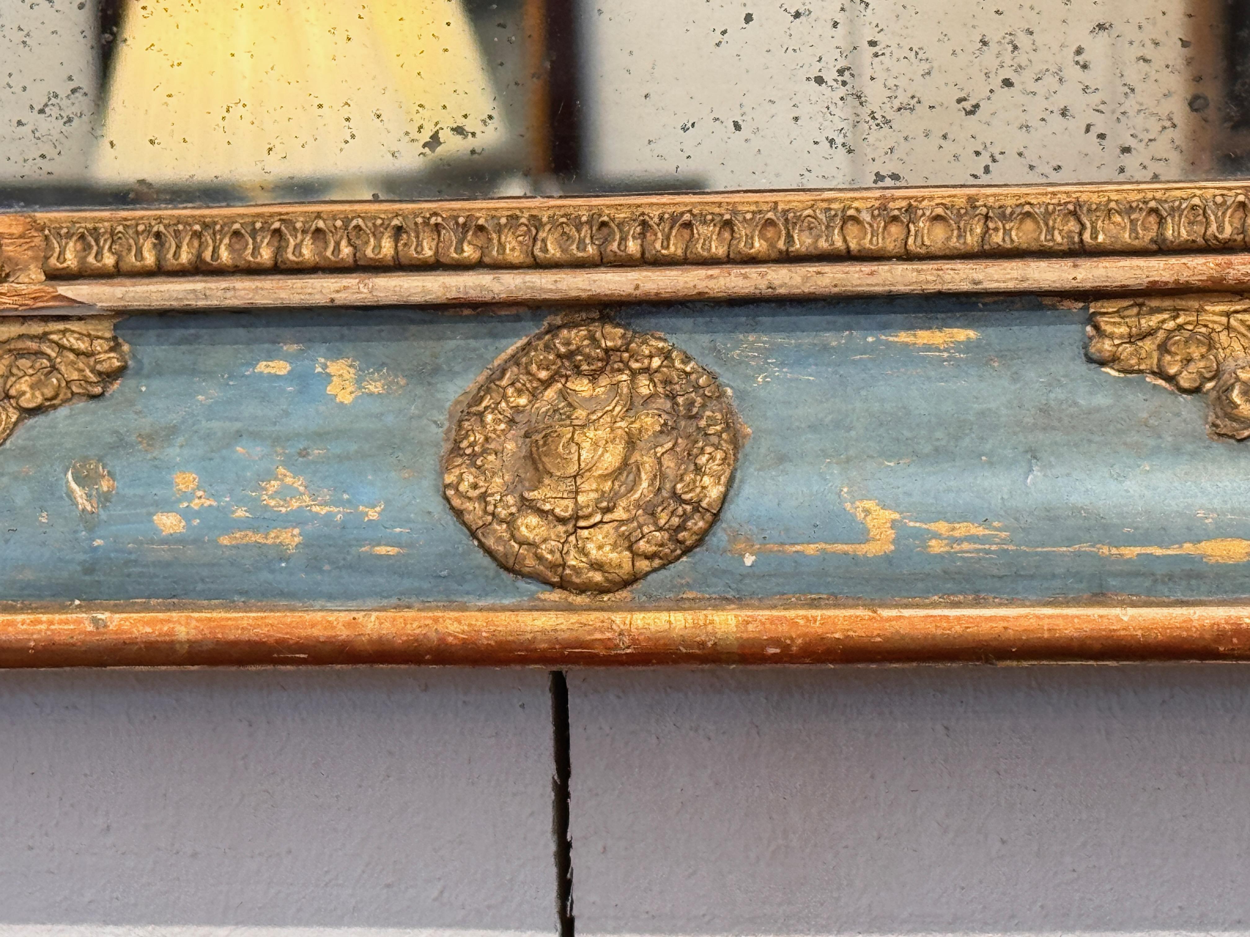 18th Century Italian Neoclassical Giltwood Mirror For Sale 5