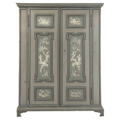 18th Century Italian Neoclassical Hand Painted Armoire