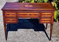 18th Century Italian Neoclassical Inlaid Writing Desk