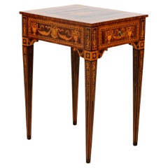 18th Century, Italian Neoclassical Inlay Wood Centre Table 
