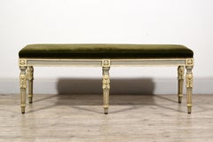18th Century, Italian Neoclassical Lacquered Wood Bench