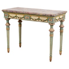18th Century, Italian Neoclassical Lacquered Wood Console
