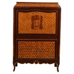 Siglo XVIII, Secretario italiano neoclásico de marquetería de madera