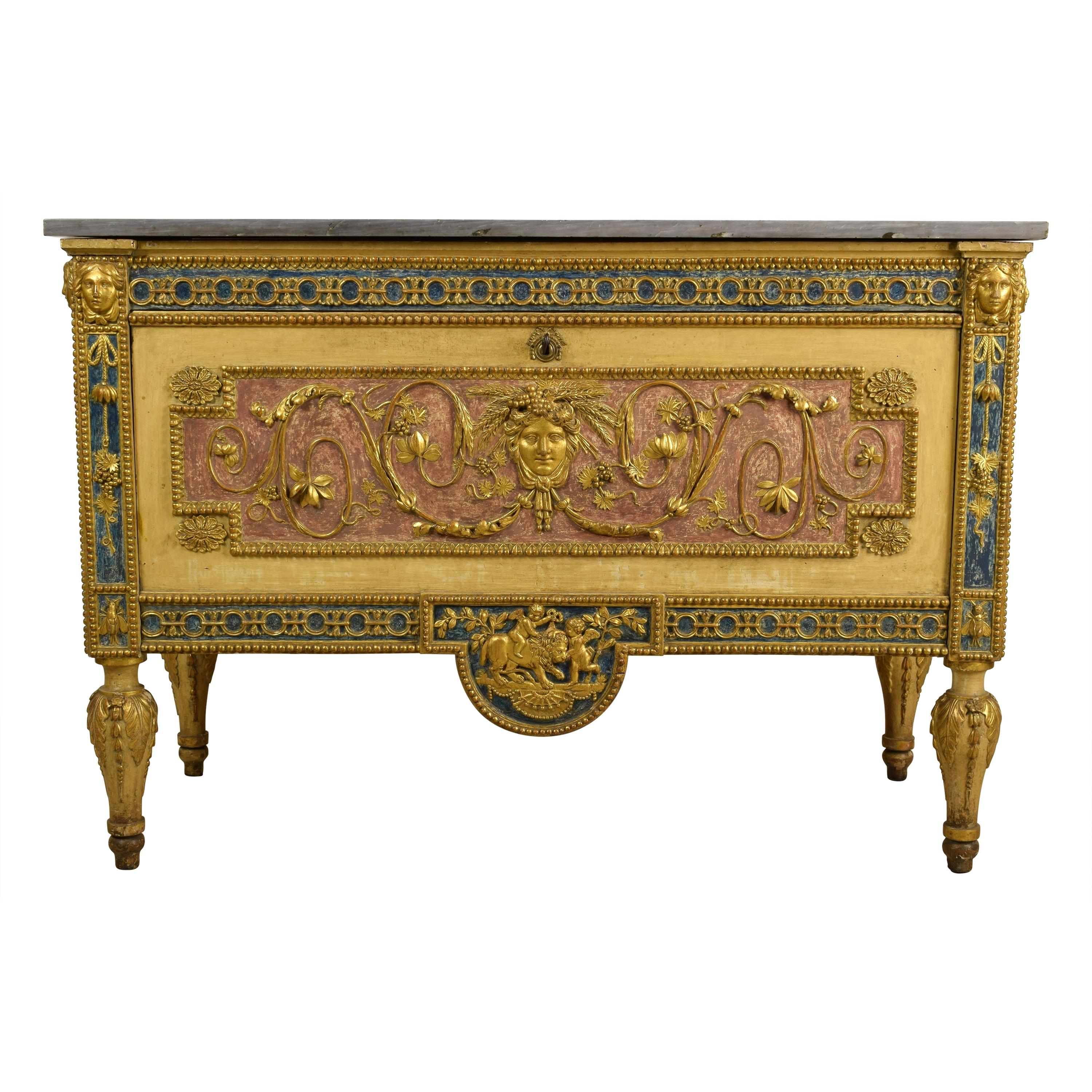 18th Century Italian Neoclassical Wood Dresser Attributed to Francesco Bolgiè