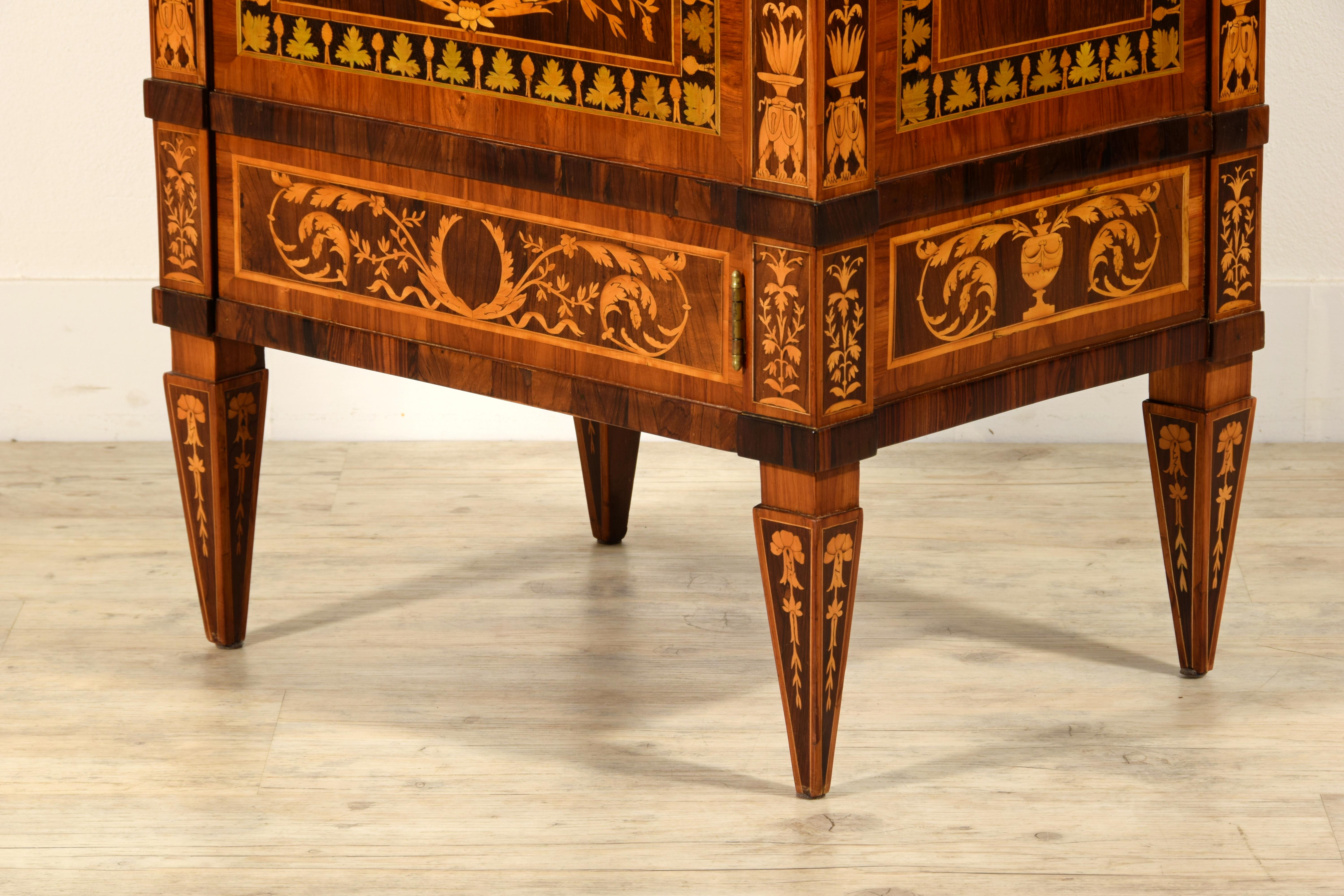 18th Century, Italian Neoclassical Wood Inlaid Cabinet For Sale at 1stDibs