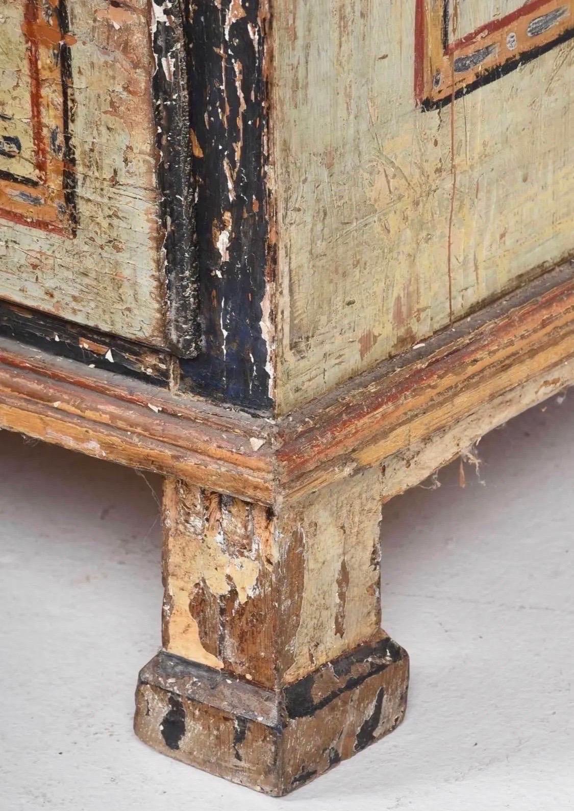 Late 18th Century 18th Century Italian Neoclassical
Polychrome Painted Commode For Sale