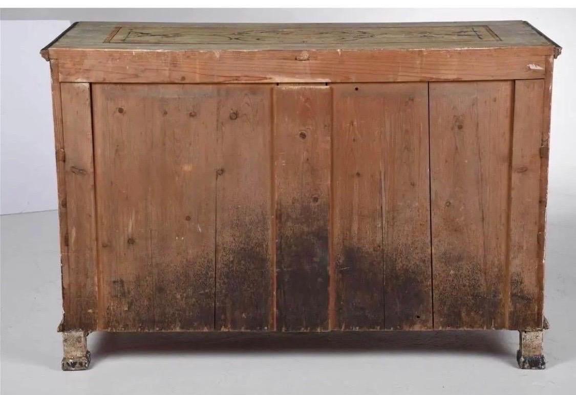 Wood 18th Century Italian Neoclassical
Polychrome Painted Commode For Sale