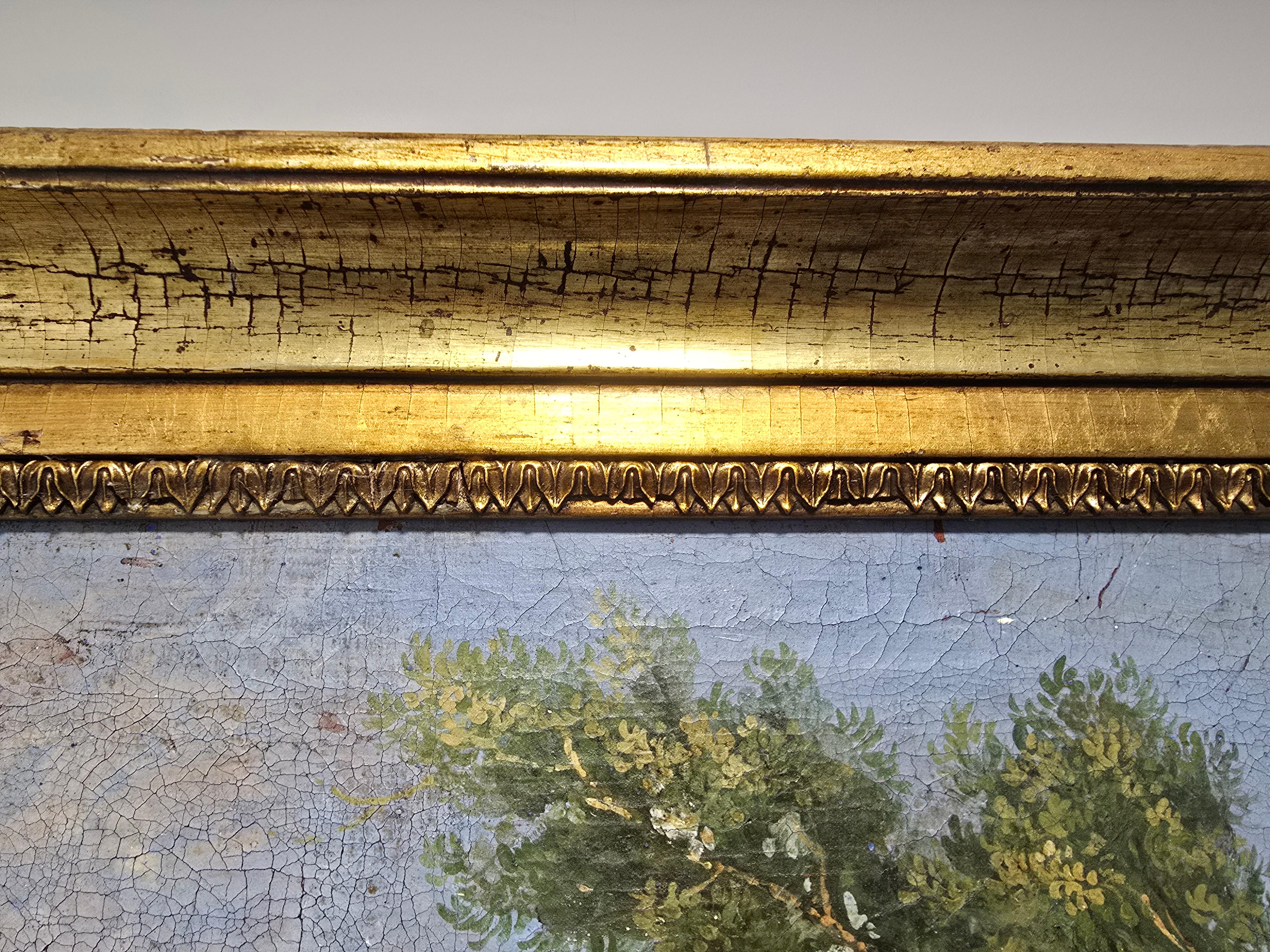 Huile sur toile italienne du XVIIIe siècle - Scène pastorale en vente 12