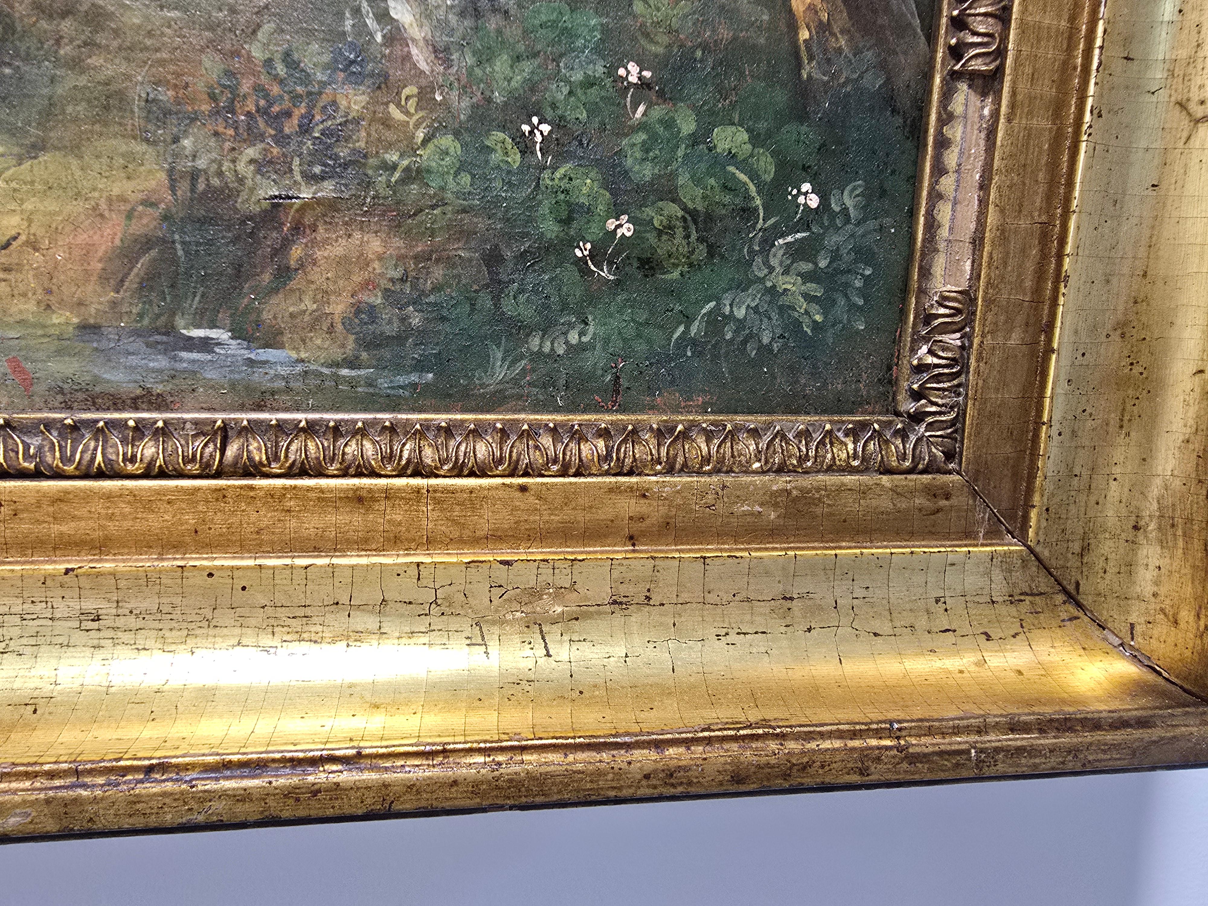 Huile sur toile italienne du XVIIIe siècle - Scène pastorale en vente 13