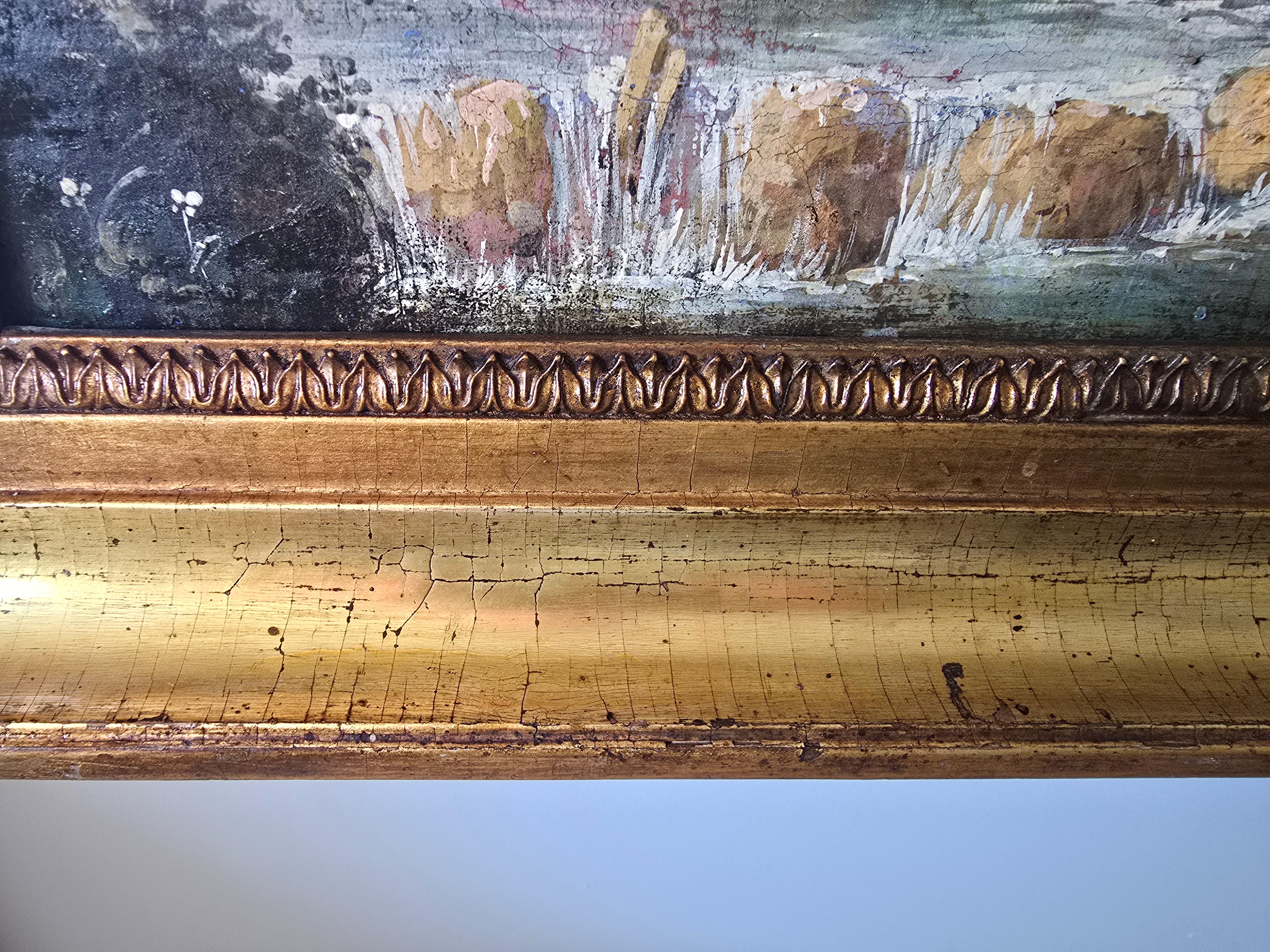 Huile sur toile italienne du XVIIIe siècle - Scène pastorale Bon état - En vente à Madrid, ES