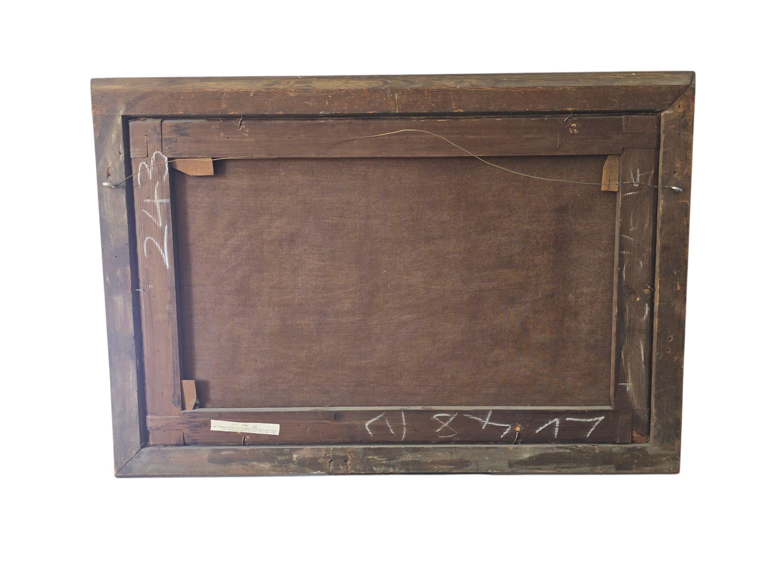 Huile sur toile italienne du XVIIIe siècle - Scène pastorale en vente 2