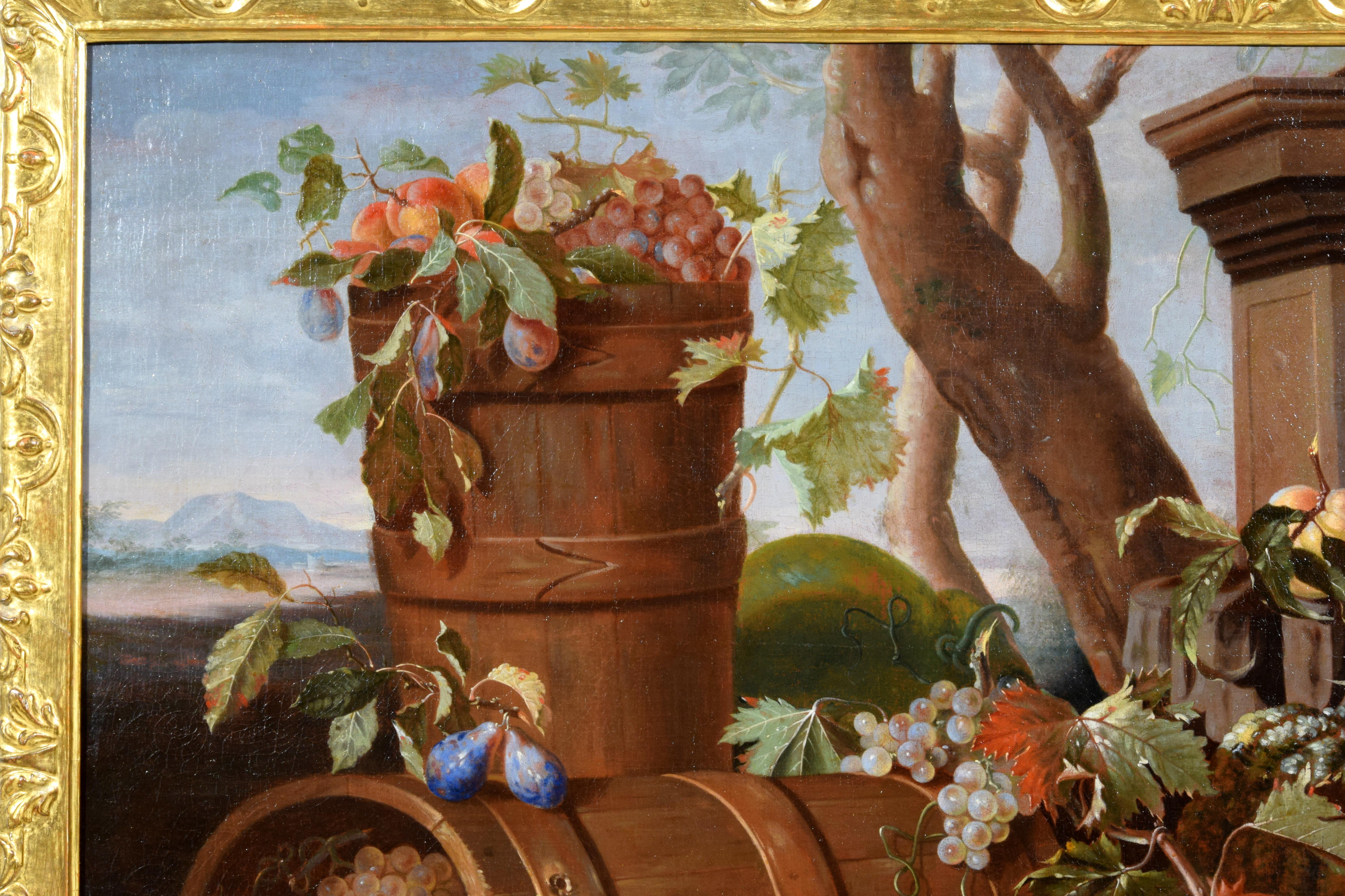 XVIIIe siècle, Huile italienne sur toile Nature morte de Pietro Navarra en vente 4