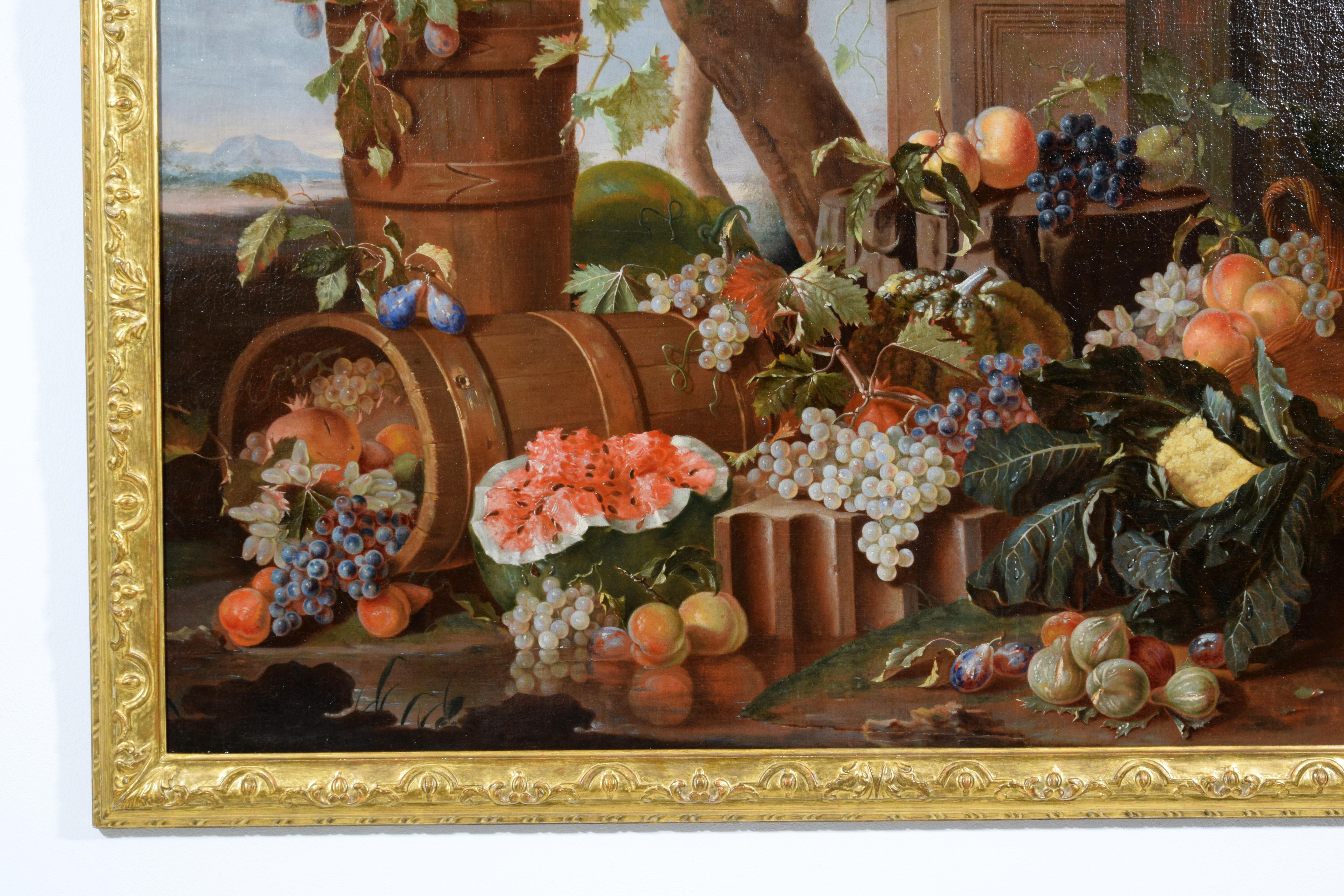XVIIIe siècle, Huile italienne sur toile Nature morte de Pietro Navarra en vente 7