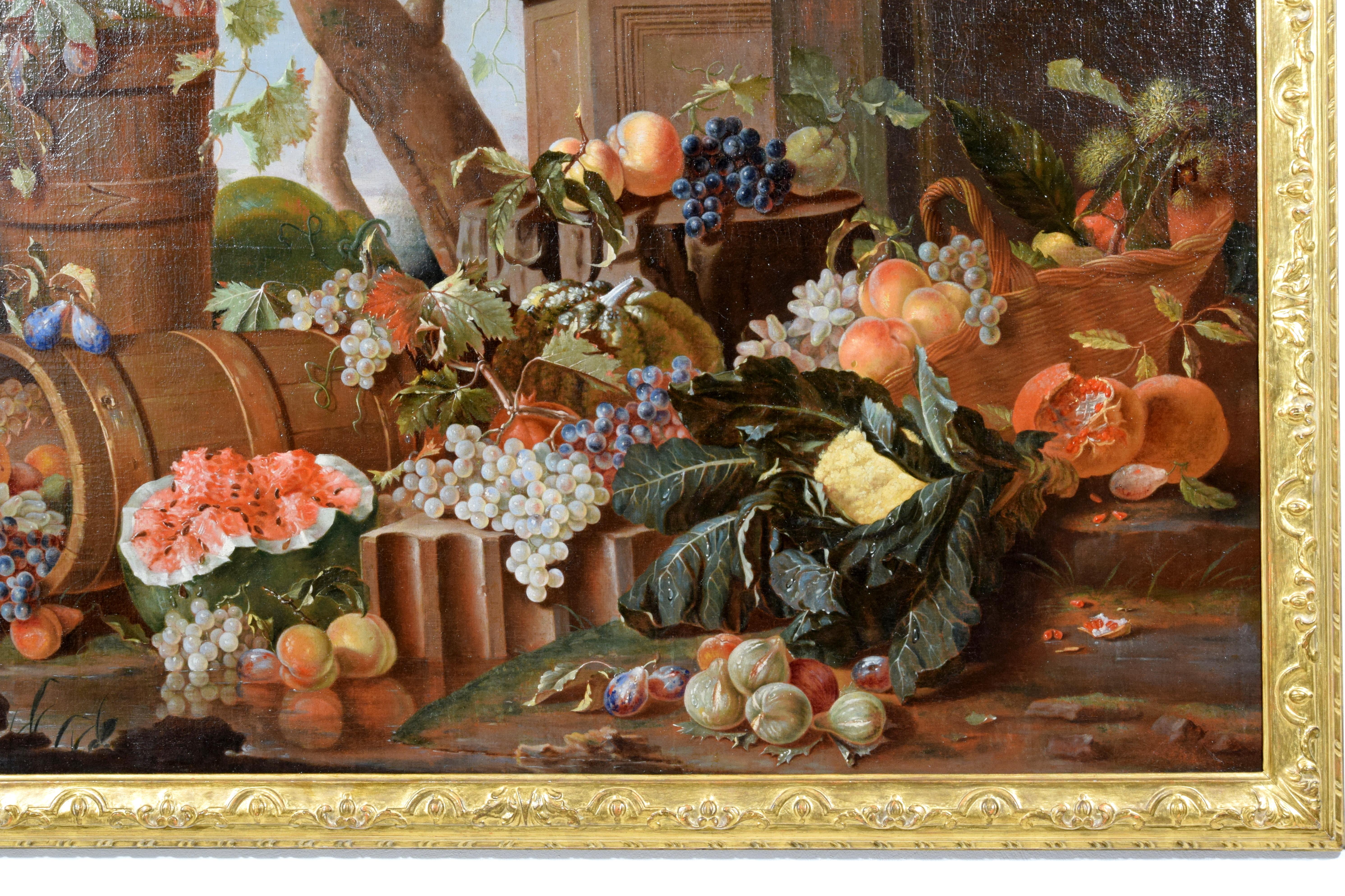 XVIIIe siècle, Huile italienne sur toile Nature morte de Pietro Navarra en vente 12