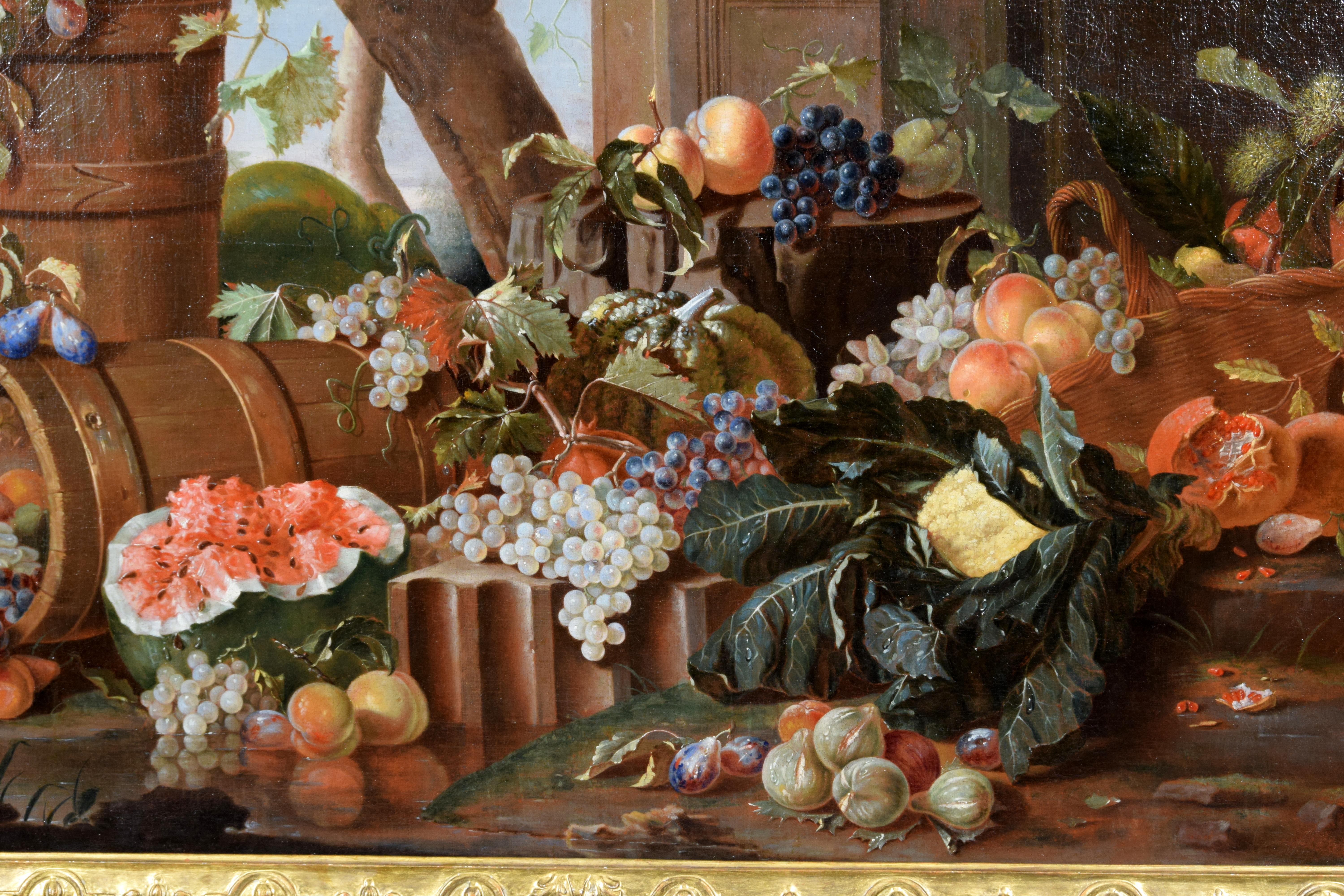 XVIIIe siècle et antérieur XVIIIe siècle, Huile italienne sur toile Nature morte de Pietro Navarra en vente
