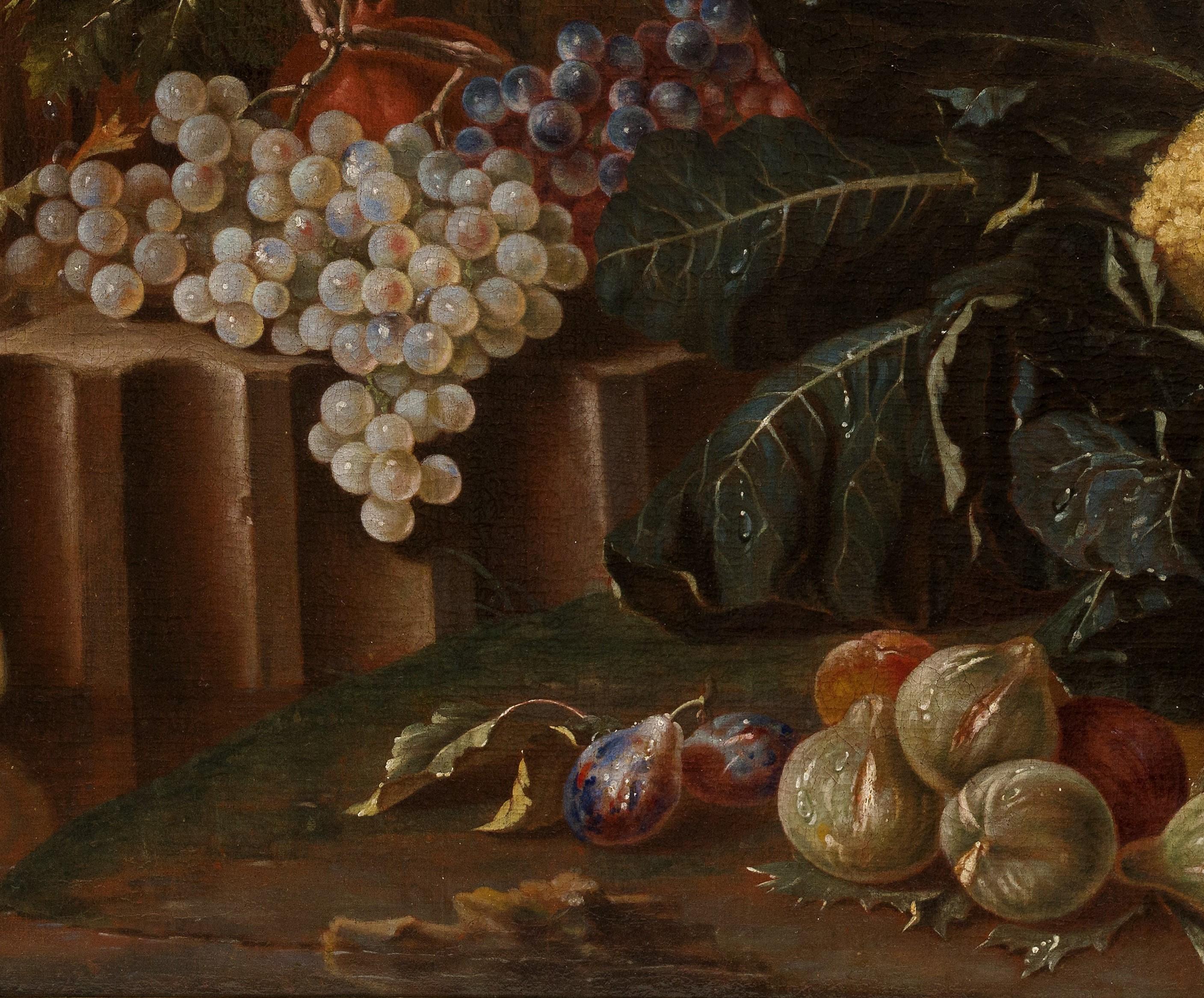 18th Century and Earlier 18th Century, Italian Oil on Canvas Still Life by Pietro Navarra For Sale