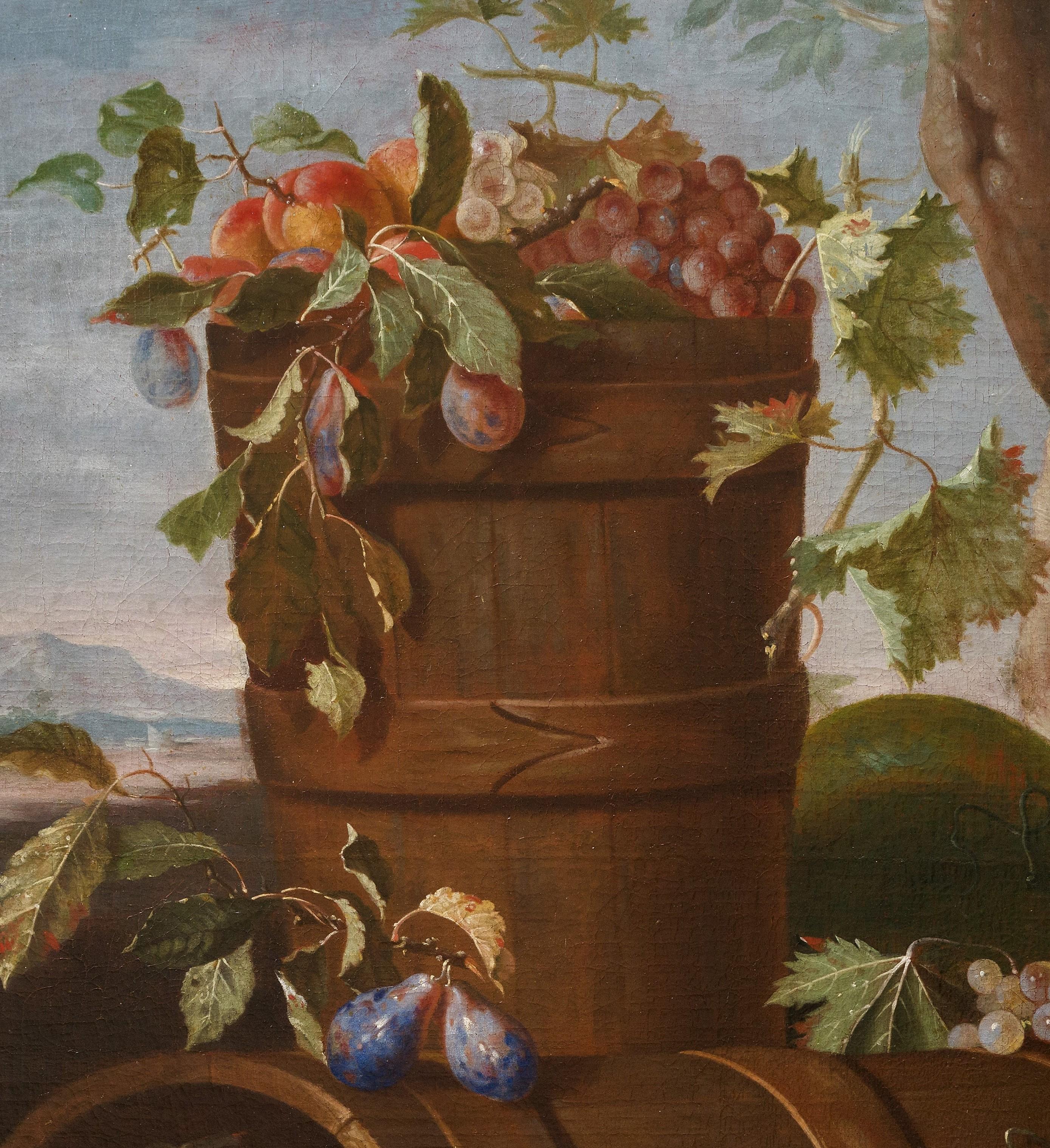 18th Century, Italian Oil on Canvas Still Life by Pietro Navarra For Sale 1