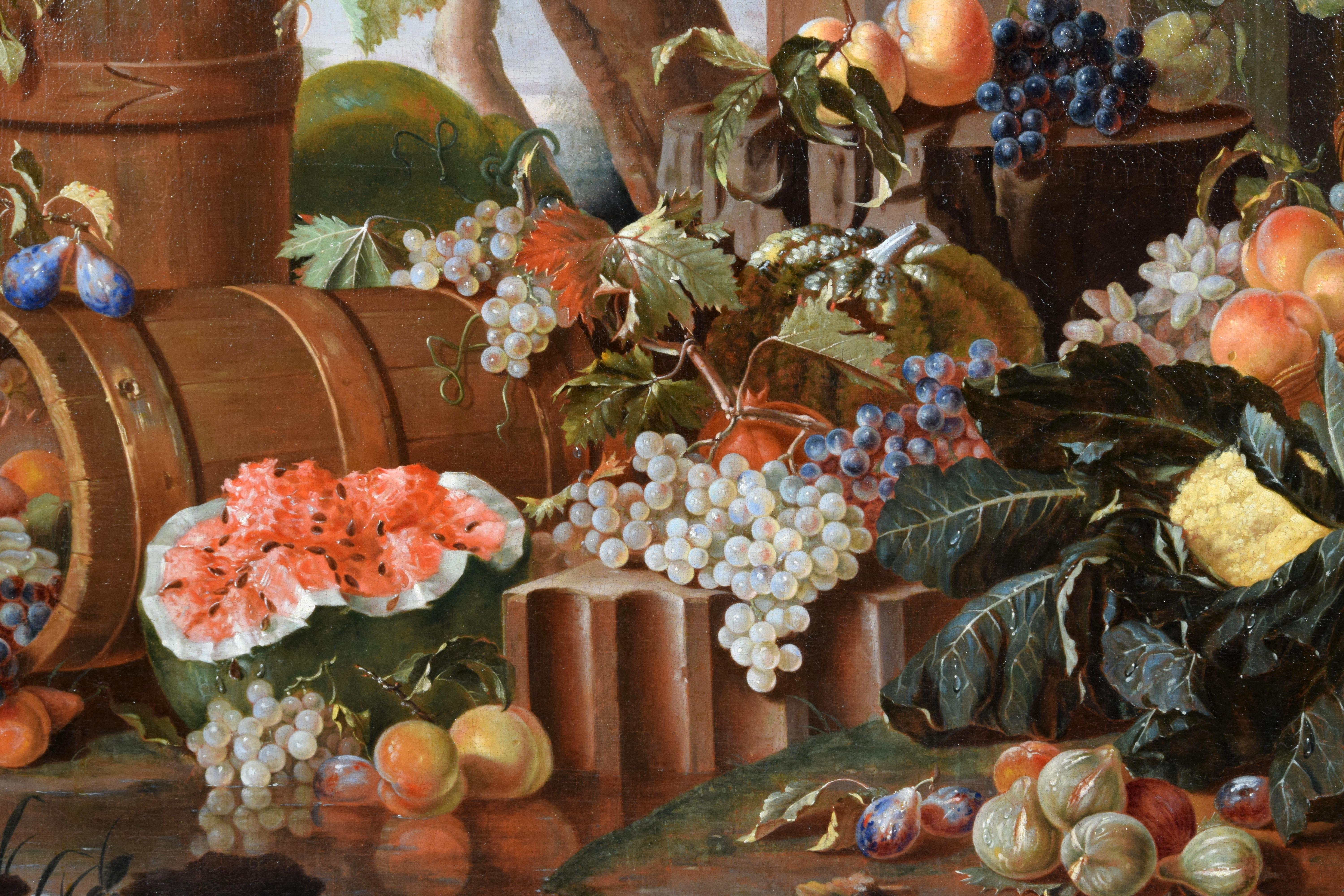 XVIIIe siècle, Huile italienne sur toile Nature morte de Pietro Navarra en vente 1