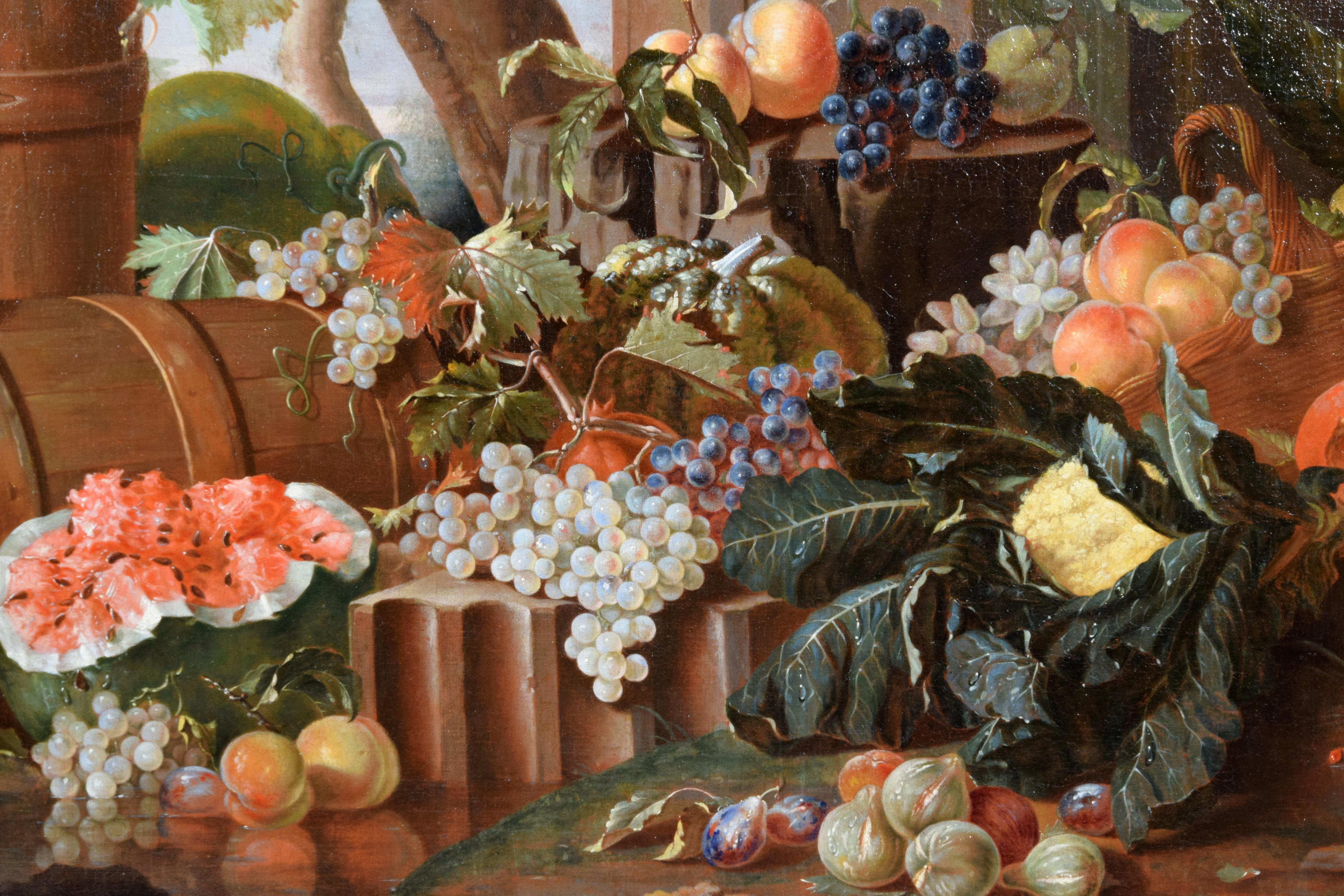 XVIIIe siècle, Huile italienne sur toile Nature morte de Pietro Navarra en vente 2