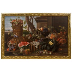 18th Century, Italian Oil on Canvas Still Life by Pietro Navarra