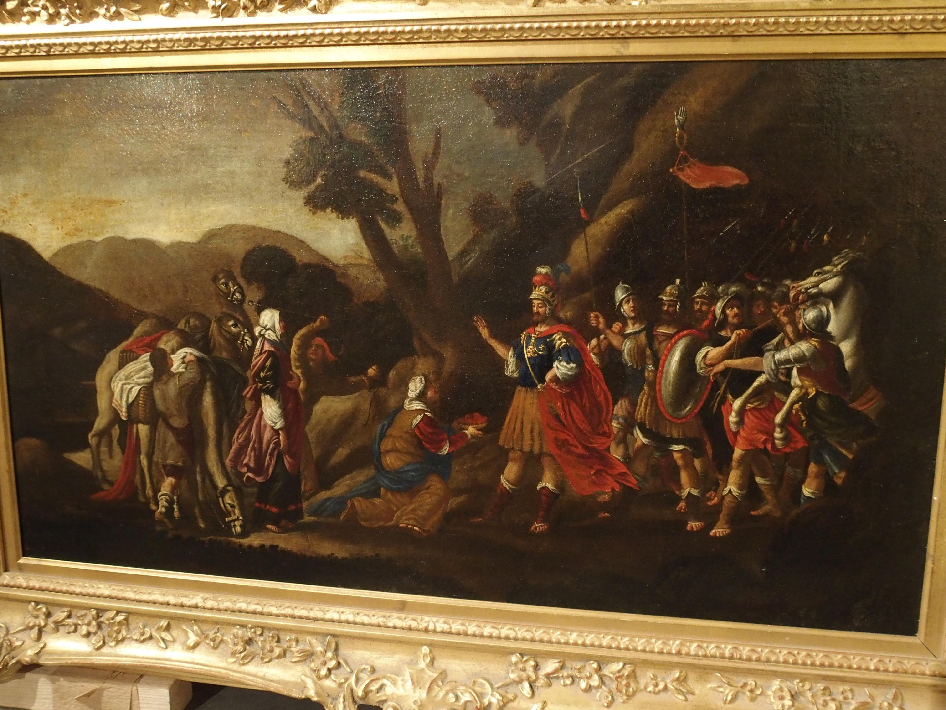 18th Century Italian Oil Painting on Canvas in Giltwood Frame 8