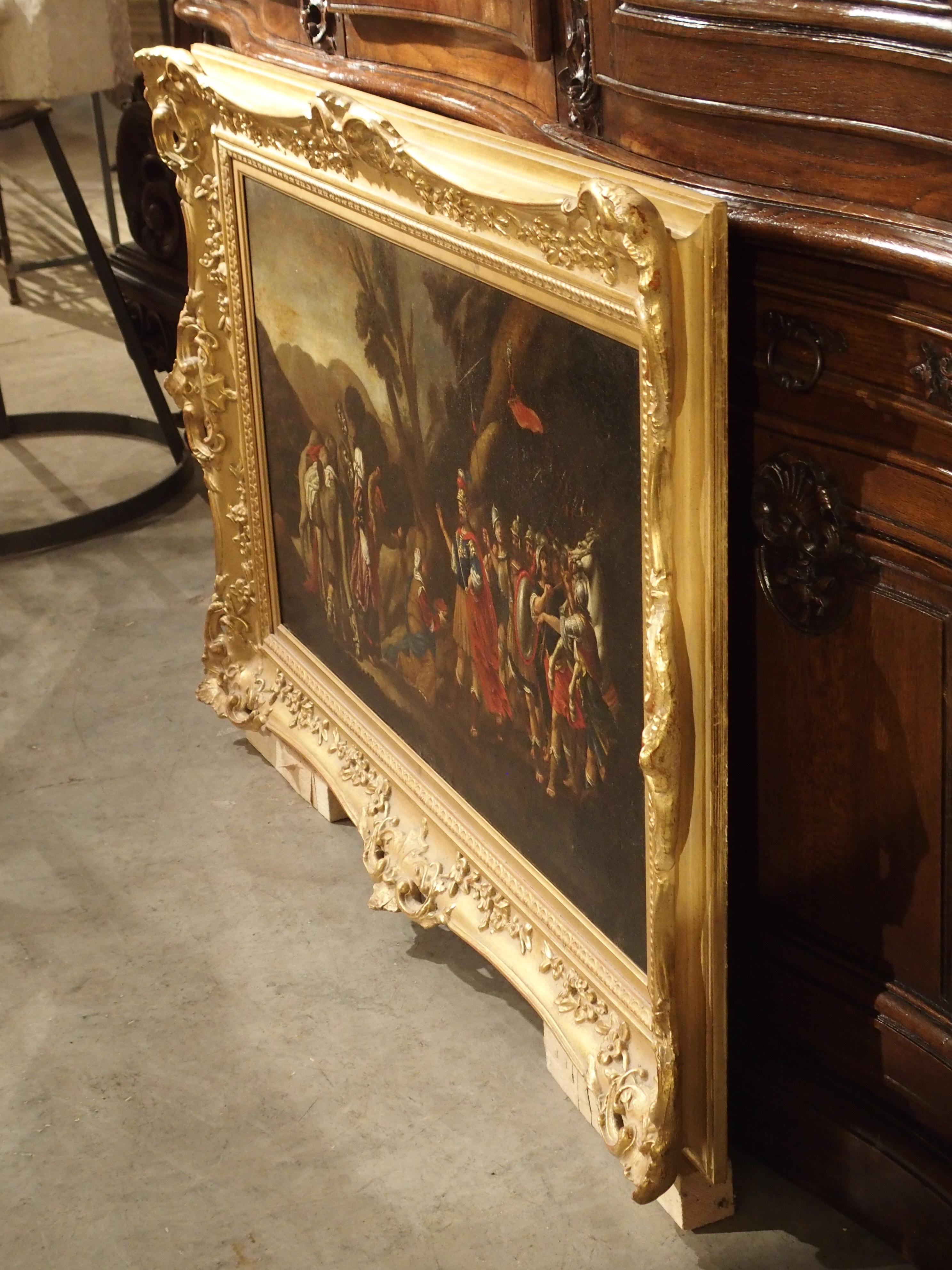 18th Century Italian Oil Painting on Canvas in Giltwood Frame 4