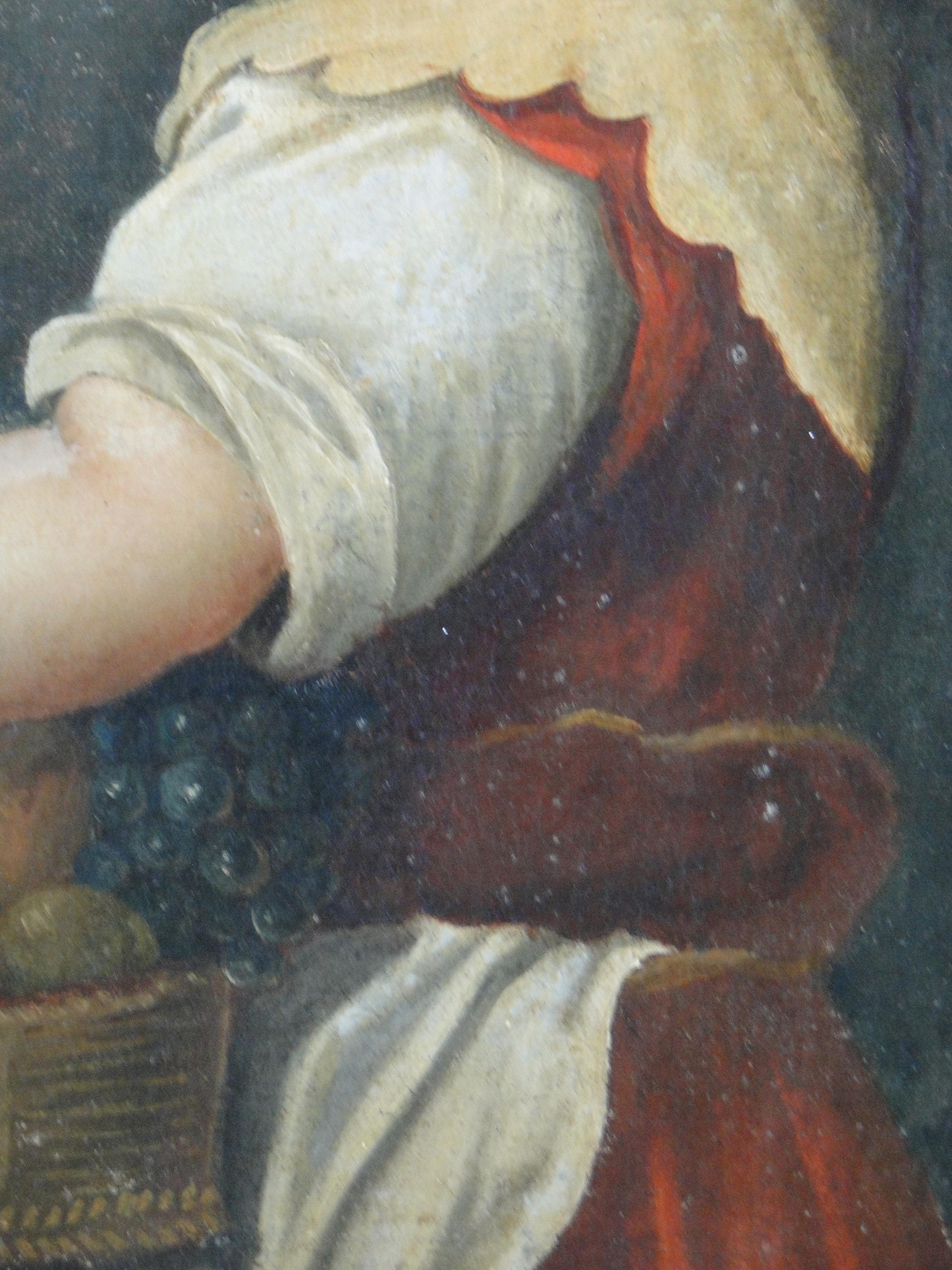 18th Century Italian Oil Painting Portrait on Canvas 1