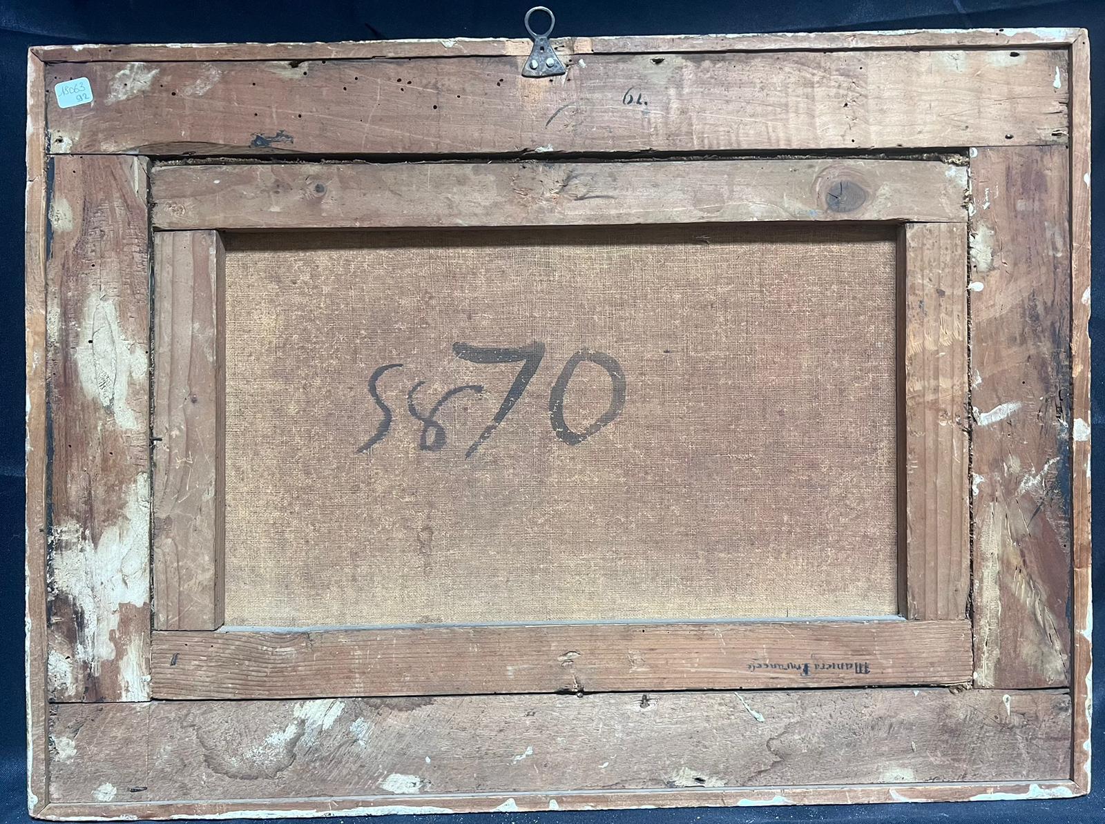 La huida a Egipto Pintura al óleo de un viejo maestro italiano del siglo XVIII - para restaurar 5