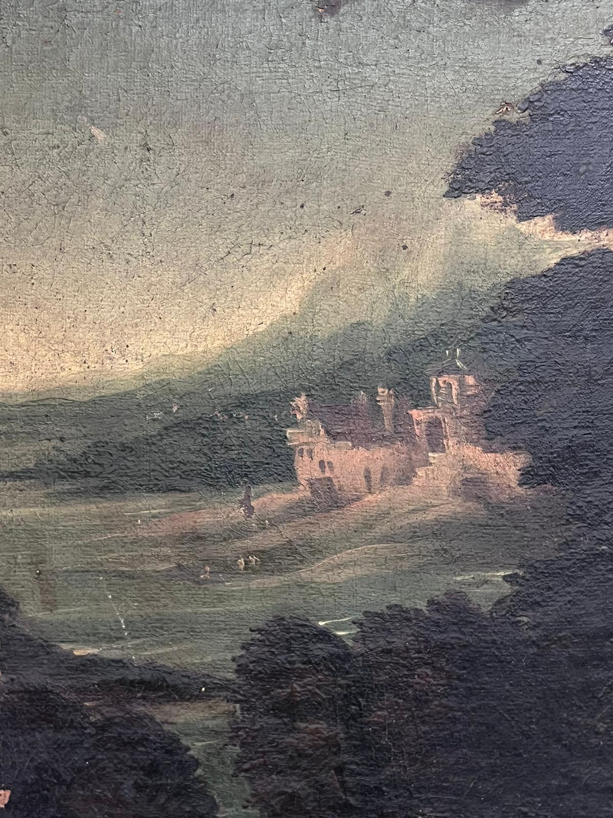 La huida a Egipto Pintura al óleo de un viejo maestro italiano del siglo XVIII - para restaurar 2