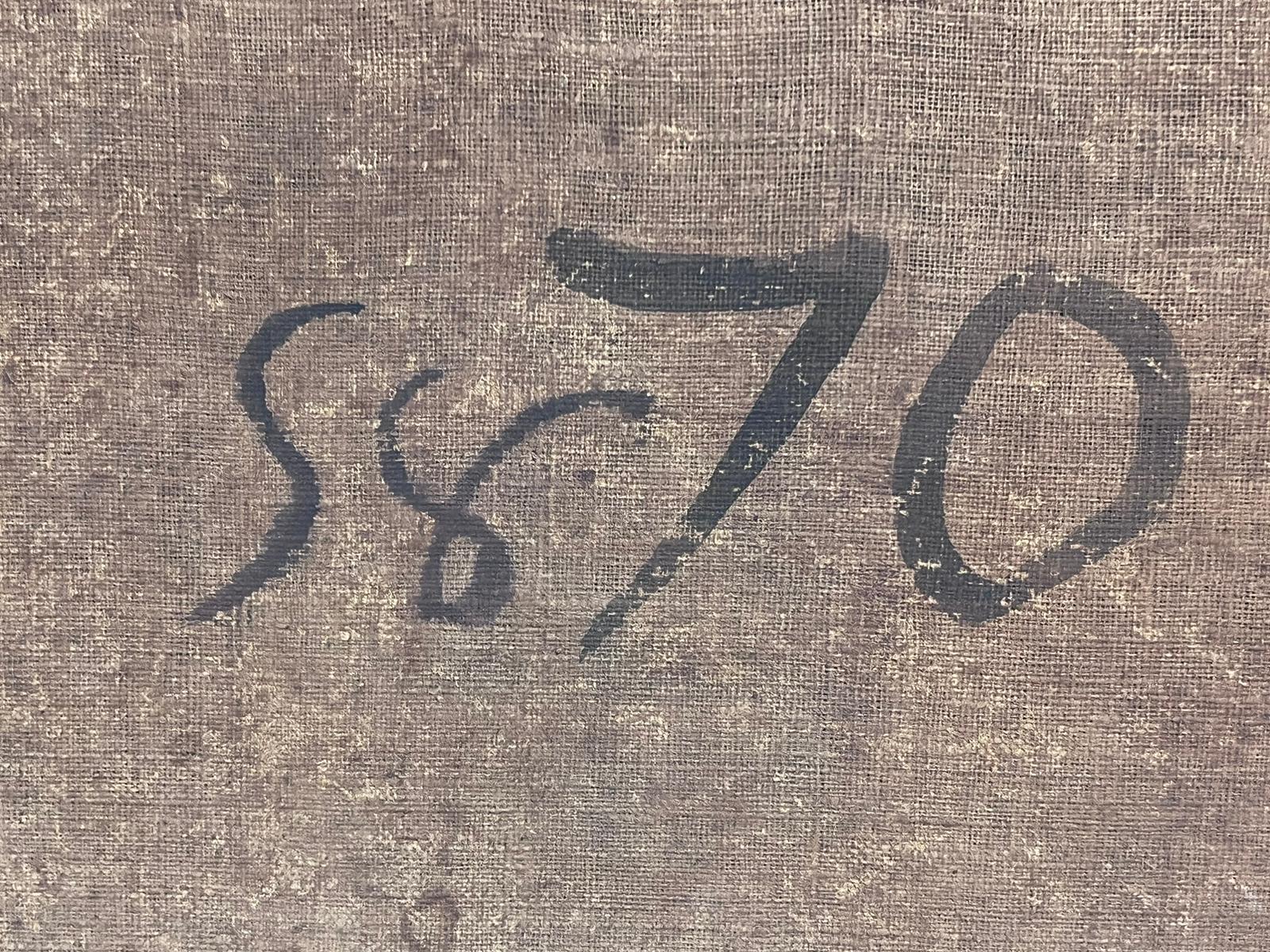 La huida a Egipto Pintura al óleo de un viejo maestro italiano del siglo XVIII - para restaurar 3