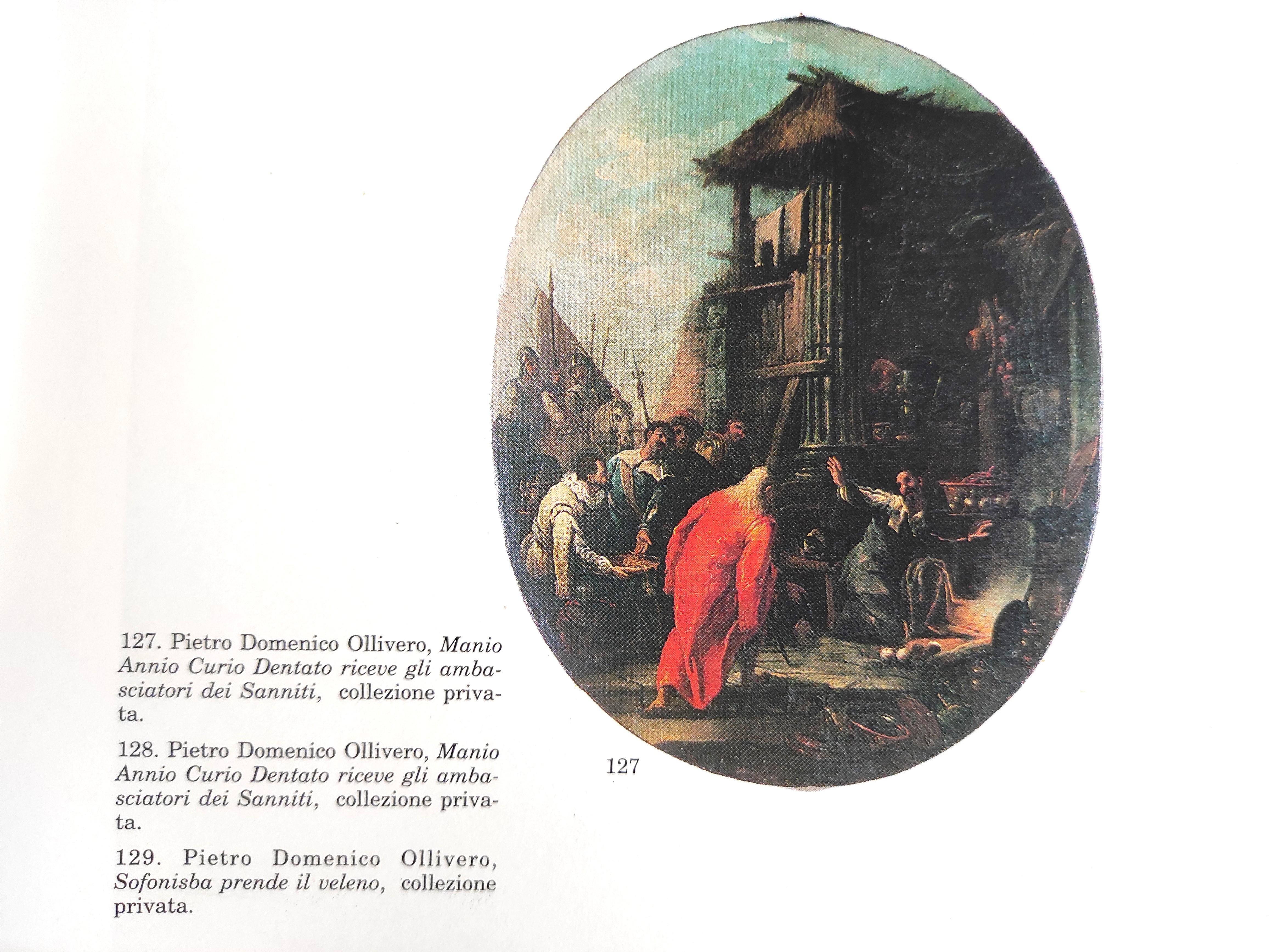 18th Century, Italian Oval Painting by Pietro D Ollivero with Historical Subject For Sale 3