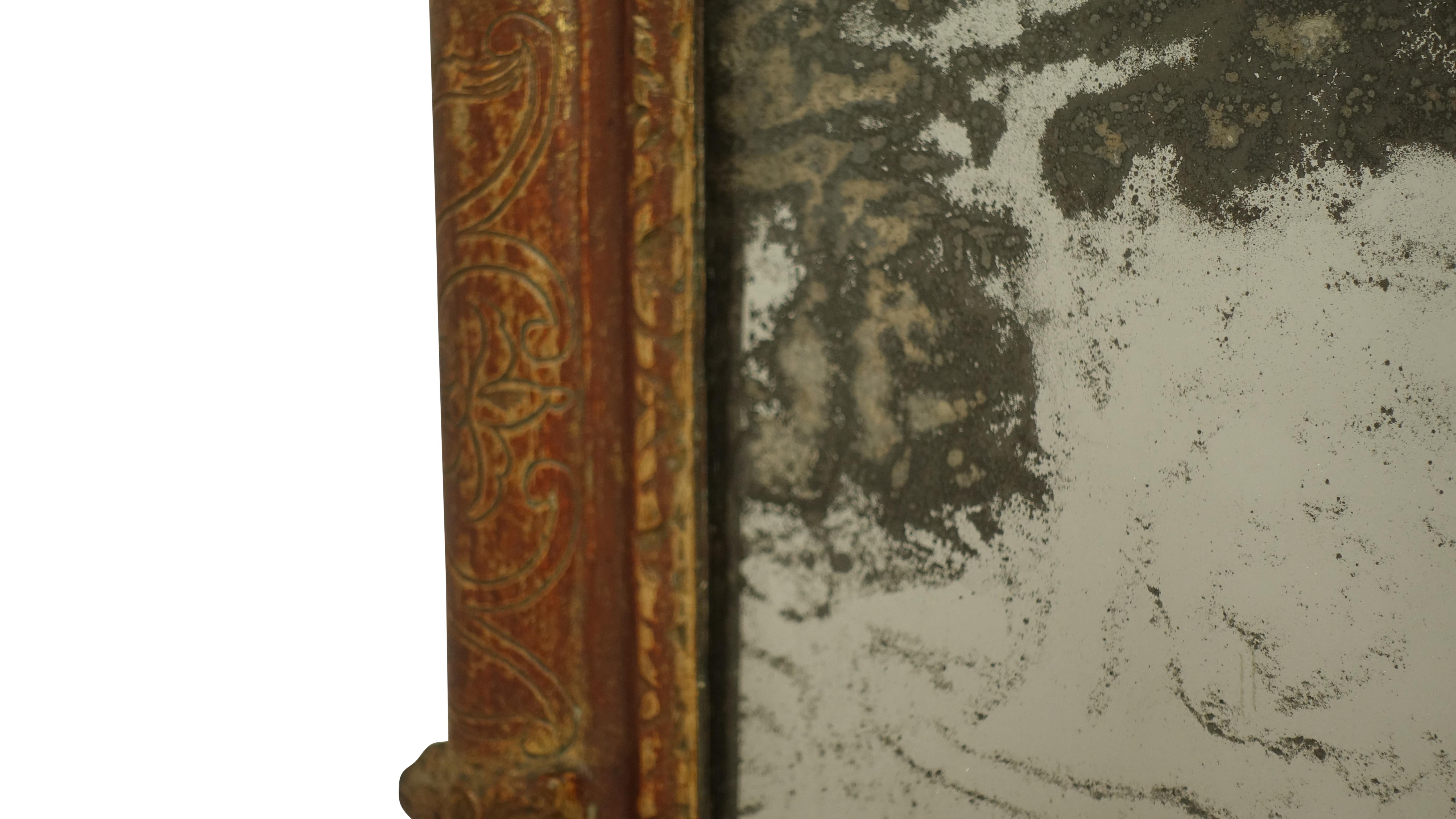 Italienischer bemalter und vergoldeter Spiegel aus dem 18. Jahrhundert im Angebot 1