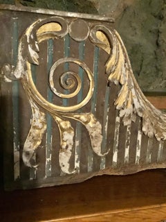 18th Century Italian Painted and Parcel Gilt Corbel or Architectural Element